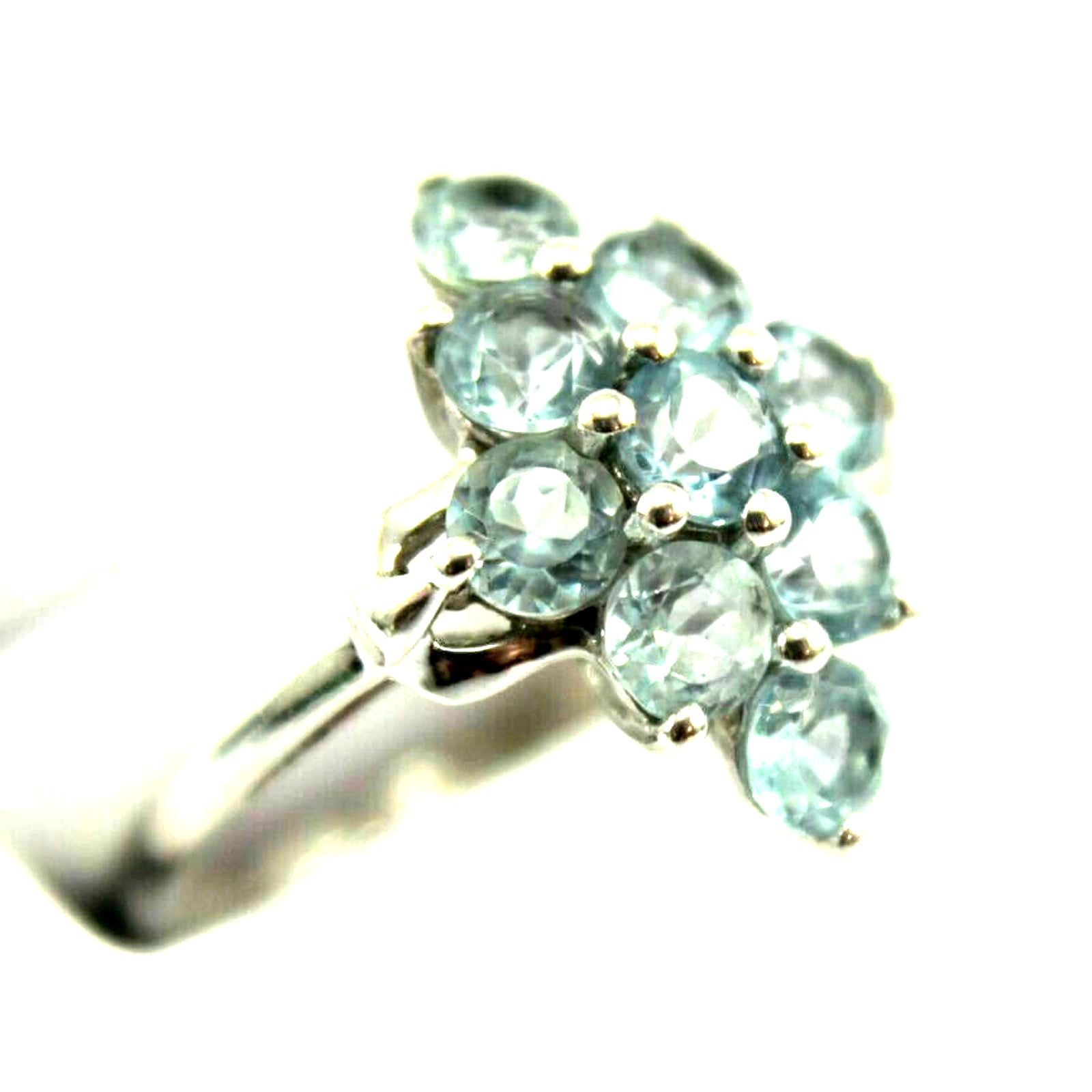 The Unbranded Brand Sky Blue Topaz Cluster Statement Ring •Sterling Silver •Sz 8 Size ONE SIZE - 1 Thumbnail