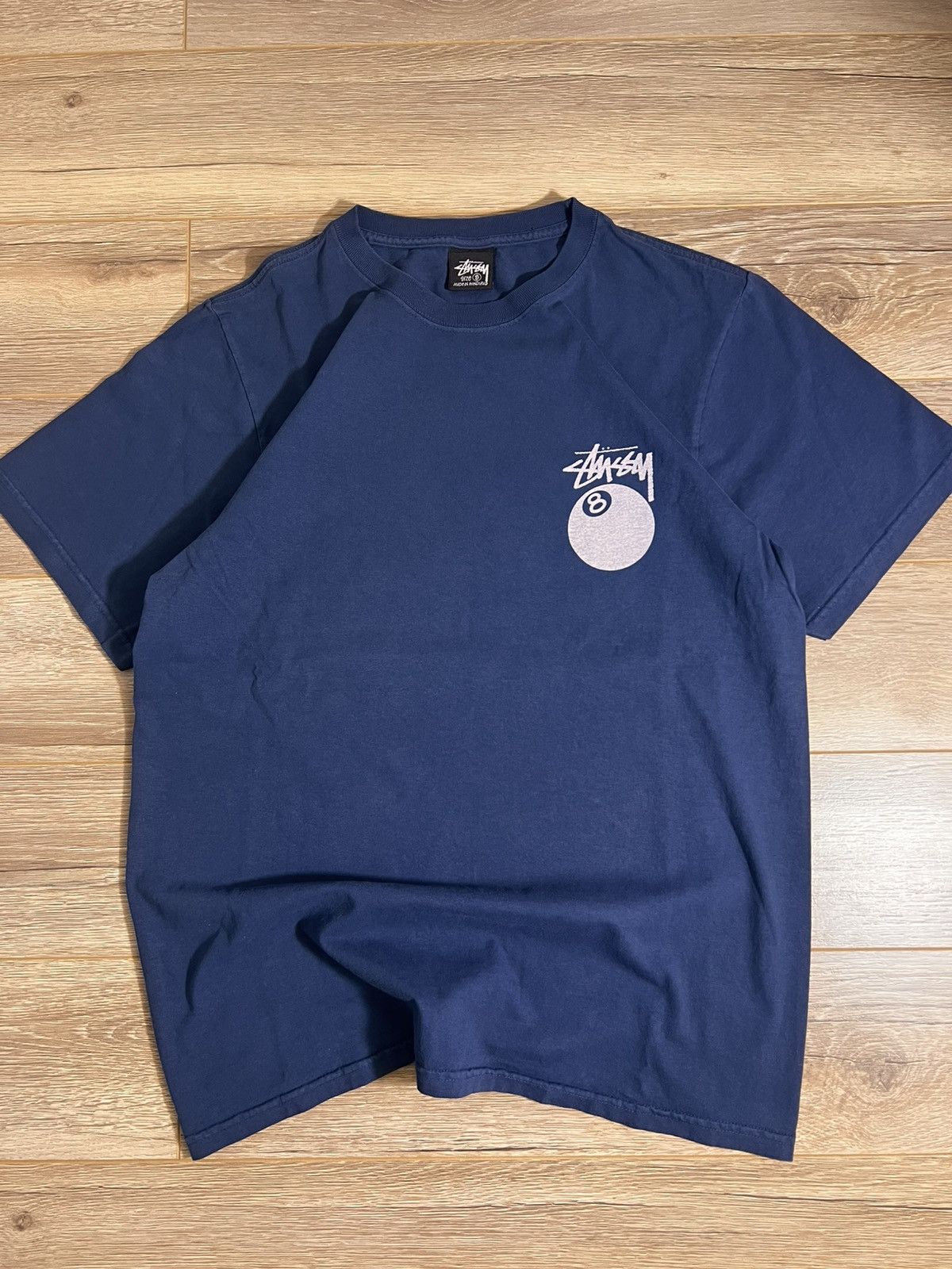 Stussy Stüssy Navy 8 Ball Logo Graphic T-Shirt Size US S / EU 44-46 / 1 - 1 Thumbnail