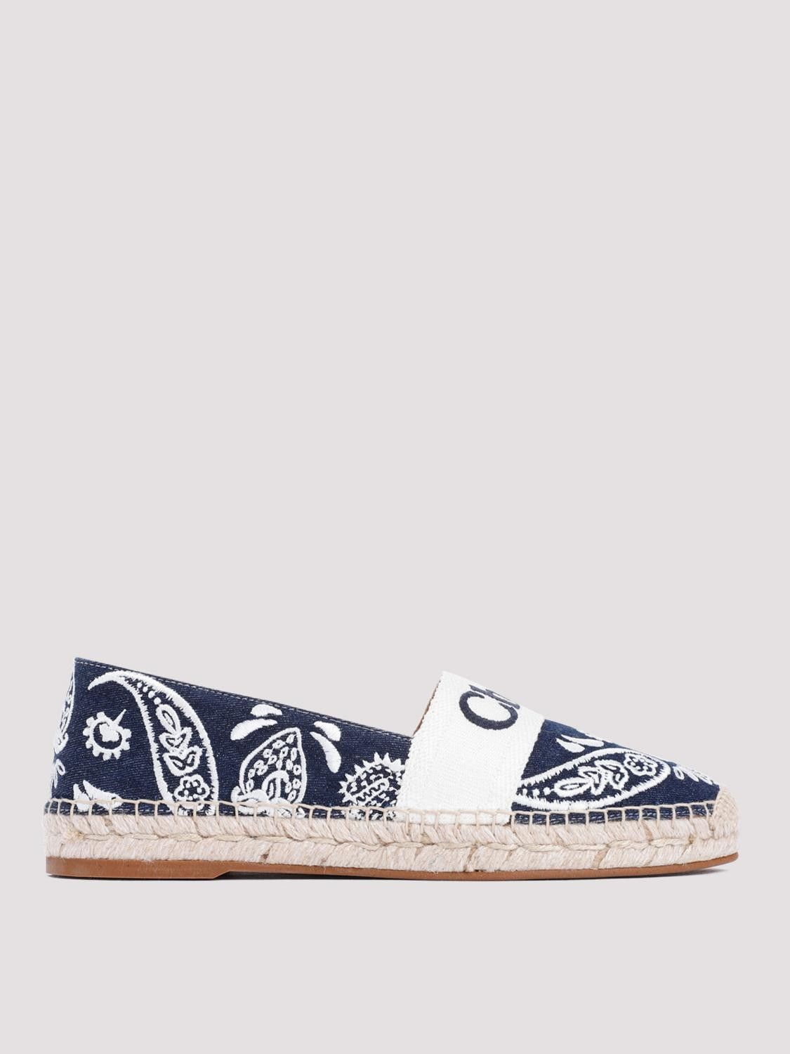 Chloe o1loc1c11125 Piia Flat Espadrillas in Denim Blue Size US 10 / IT 40 - 1 Thumbnail