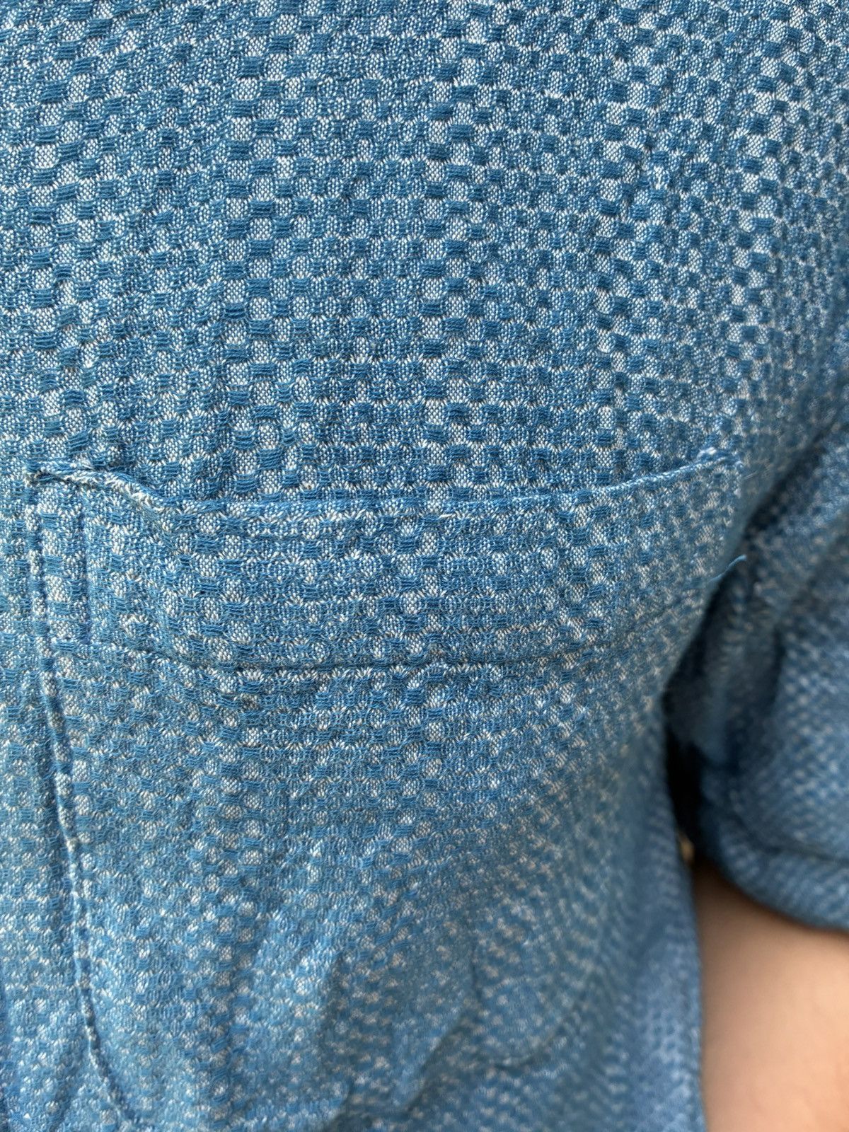 Kardo KARDO HAND WOVEN TEXTURED FABRIC HANDMADE SS SUMMER SHIRT Size US L / EU 52-54 / 3 - 7 Thumbnail