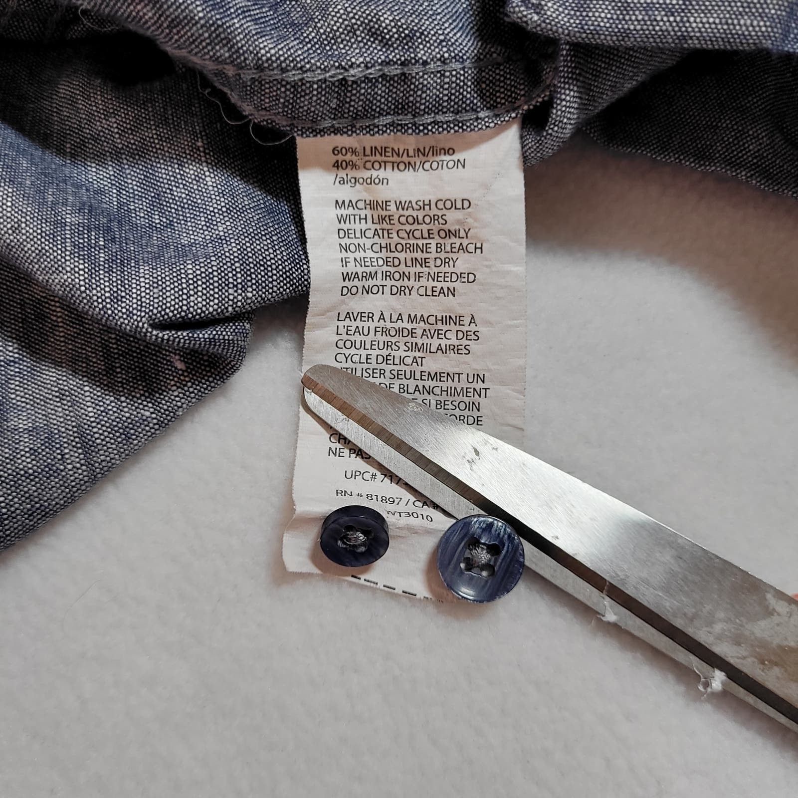 Other Cafe Luna Mens Casual Button Front Shirt XL Linen Blend Size US XL / EU 56 / 4 - 6 Thumbnail