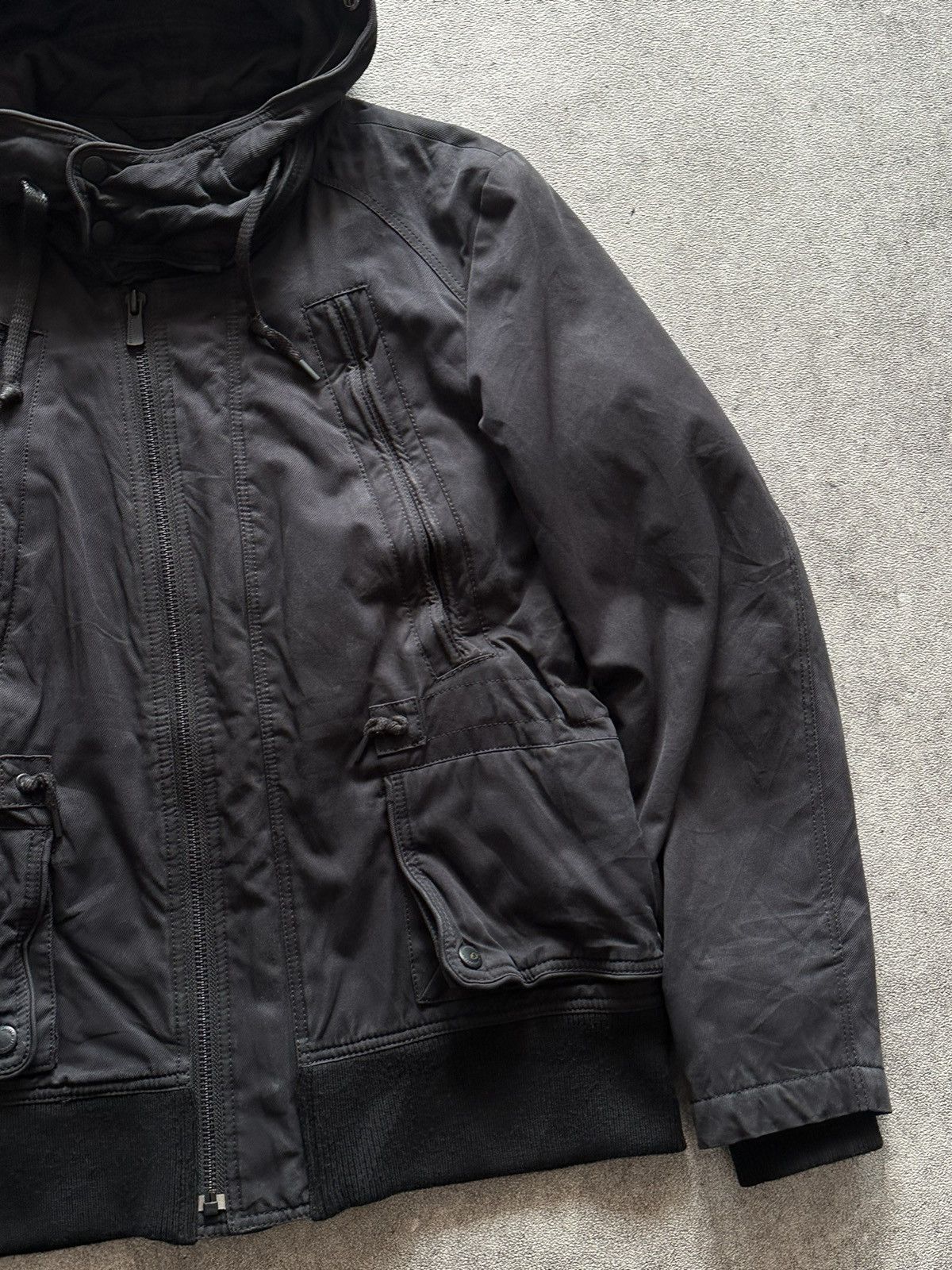 Neil Barrett Black Barret Neill Barret Coated Hooded Multipocket Jacket Size US S / EU 44-46 / 1 - 3 Thumbnail