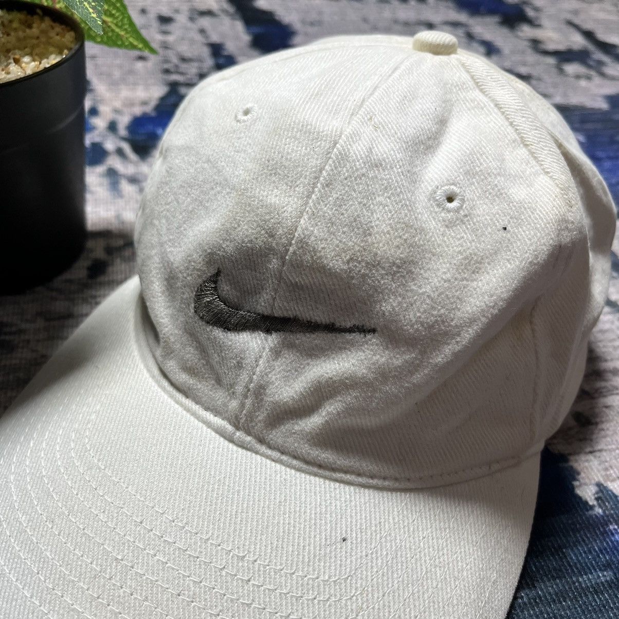 Nike × Vintage ⚡️STEALS⚡️Vintage Nike Embroidery Swoosh Logo Velcro Cap Size ONE SIZE - 2 Thumbnail