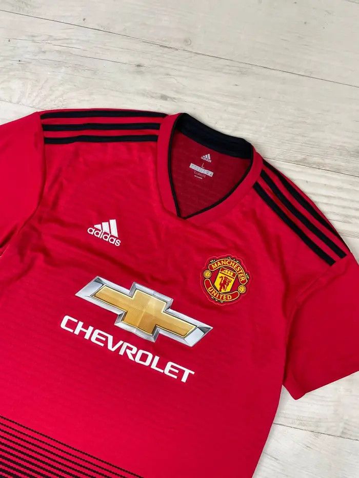 Adidas Adidas Manchester United 2018 2019 Home Soccer Shirt Jersey Size US L / EU 52-54 / 3 - 2 Thumbnail