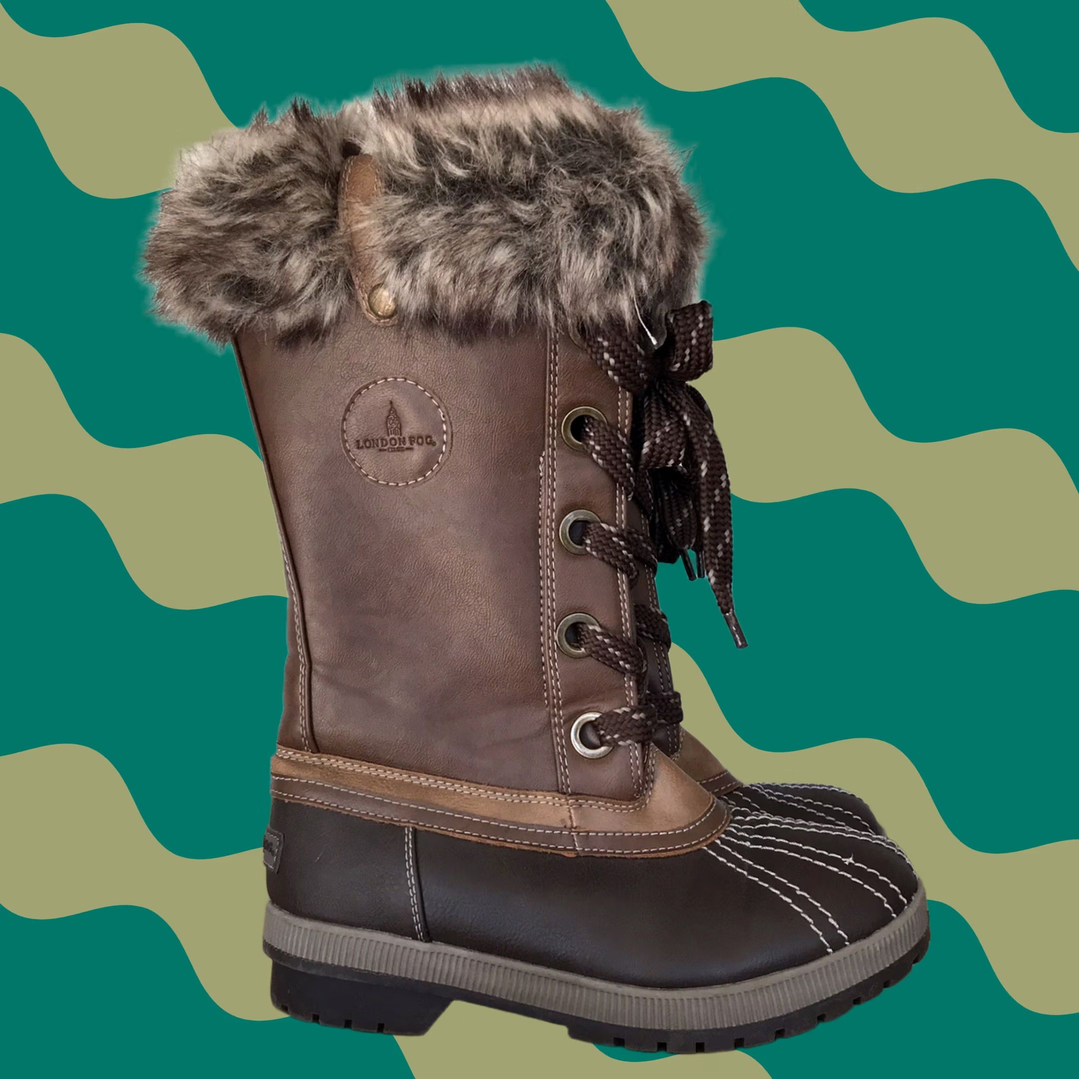 London Fog London Fog Melton-2 Women Cognac Faux Fur Lining Winter Mid-Calf Snow Boots 8 Size US 8 / IT 38 - 1 Thumbnail