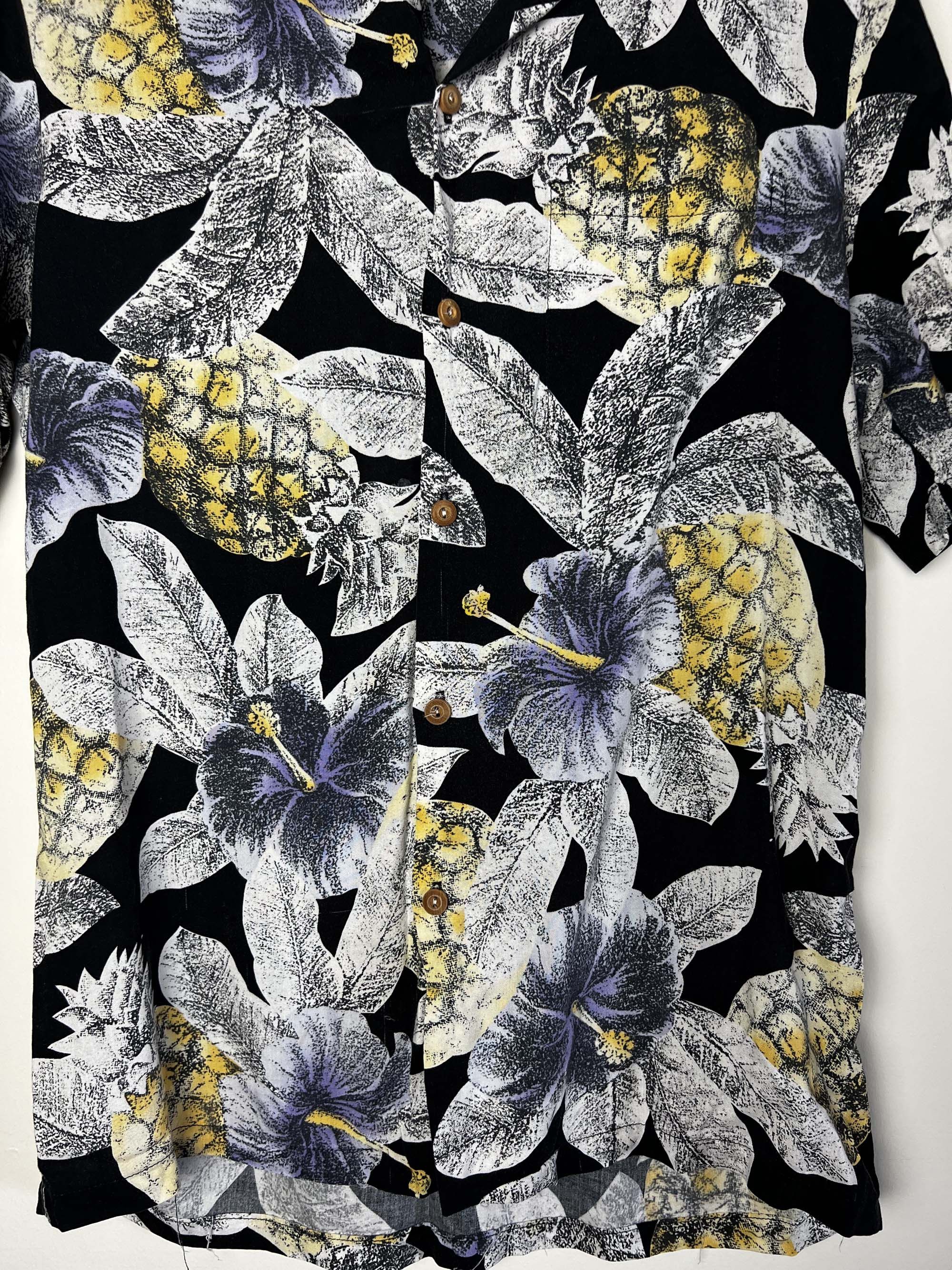 Paradise Found 1980's Paradise Found Hibiscus Pineapple Shirt -Magnum P.I. Size US L / EU 52-54 / 3 - 4 Thumbnail
