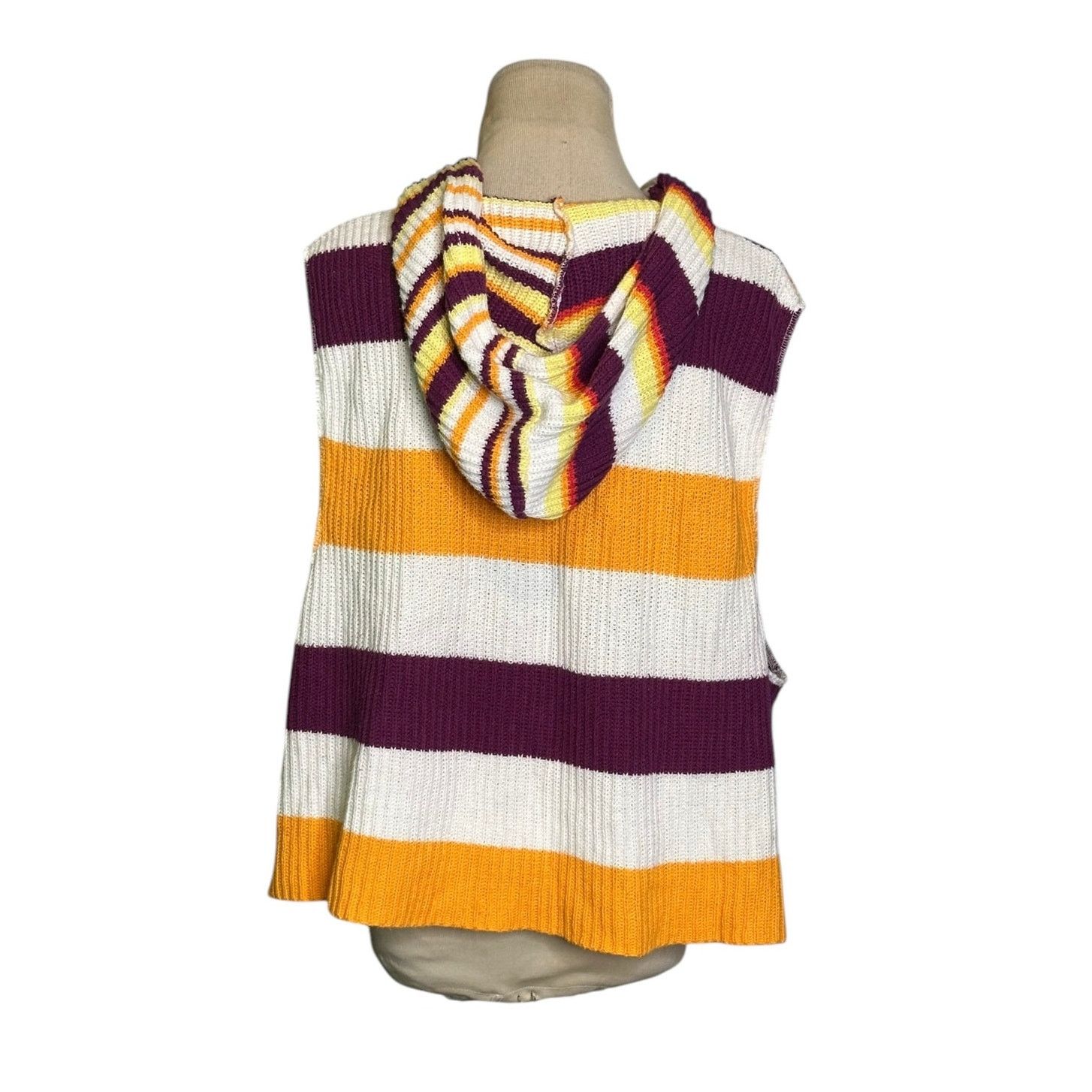 Bdg BDG colorful striped slouchy hoodie sweater Vest Size XS Size XS / US 0-2 / IT 36-38 - 2 Thumbnail