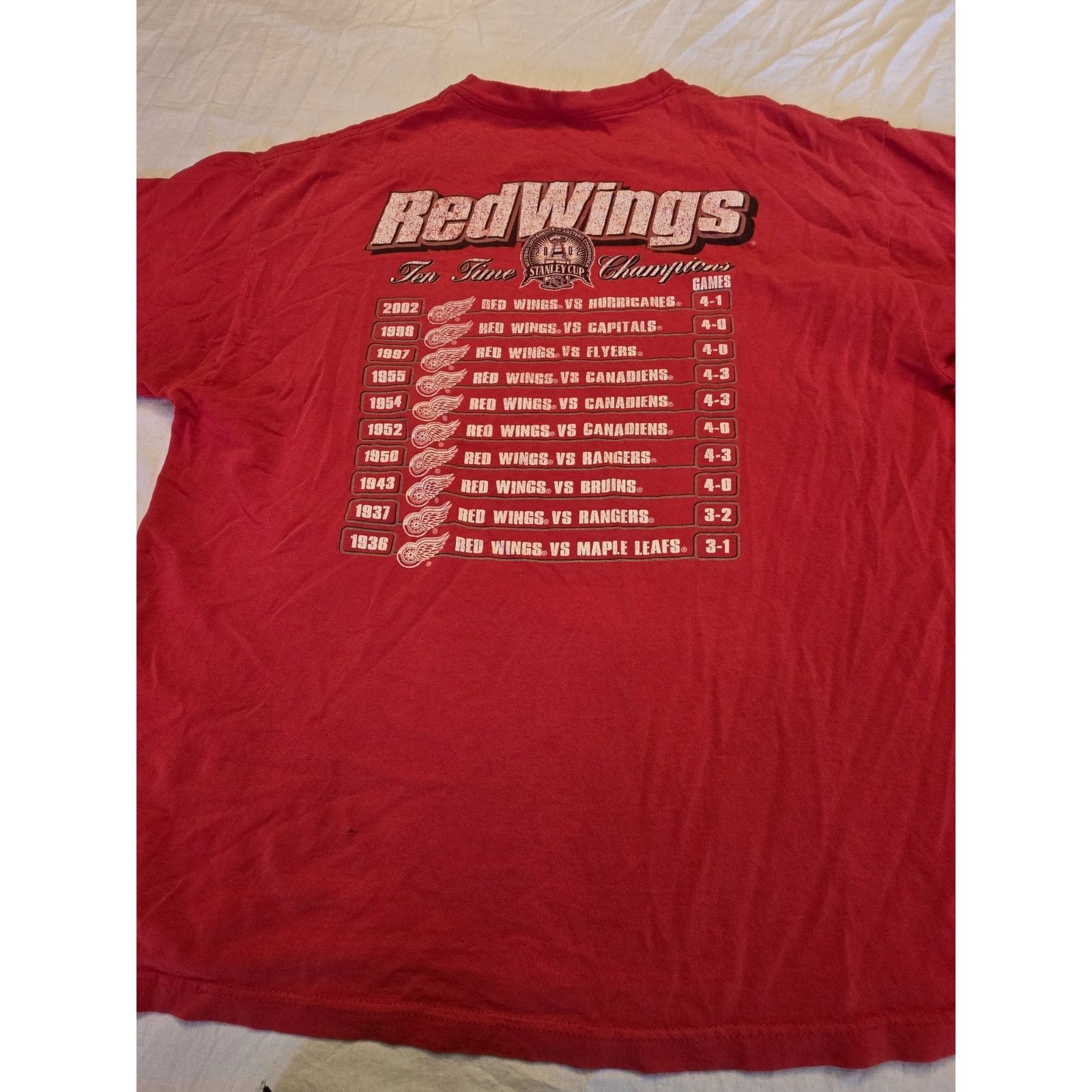Delta vintage 2002 Detroit Red Wings Stanley Cup Champions Delta Size US XL / EU 56 / 4 - 3 Thumbnail