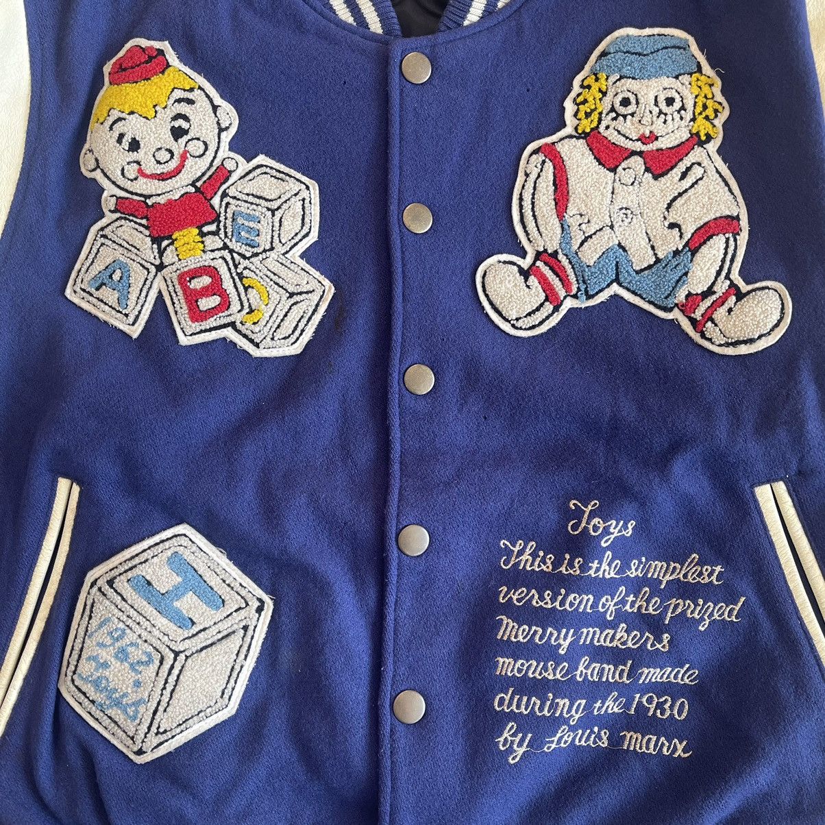Hysteric Glamour 1980s Louis Marx Toys Wool Varsity Leather Sleeve Jacket Size US M / EU 48-50 / 2 - 3 Thumbnail