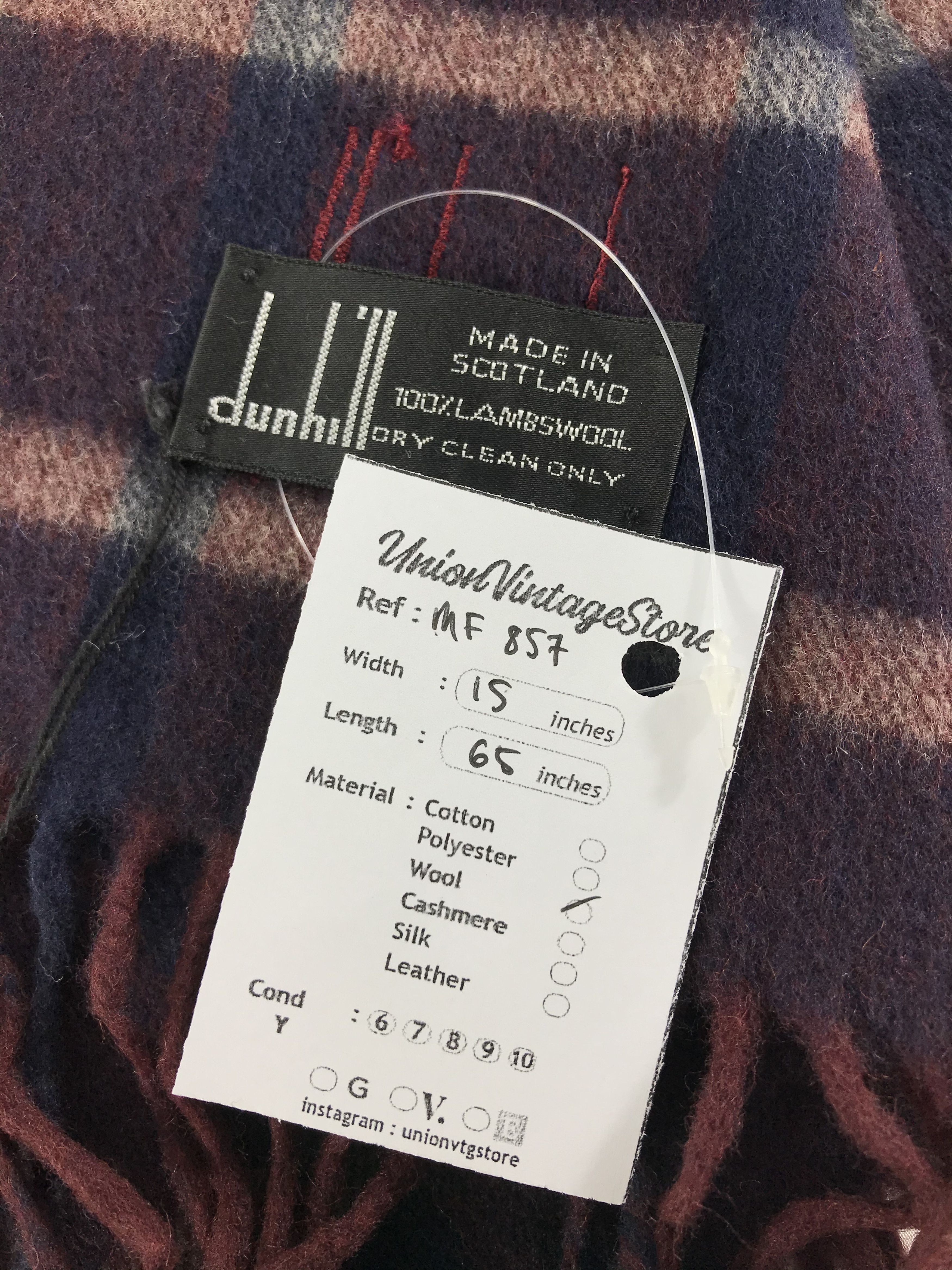 Alfred Dunhill Vintage Dunhill Scarf/Muffler/Neckwear MF857 Size ONE SIZE - 5 Thumbnail