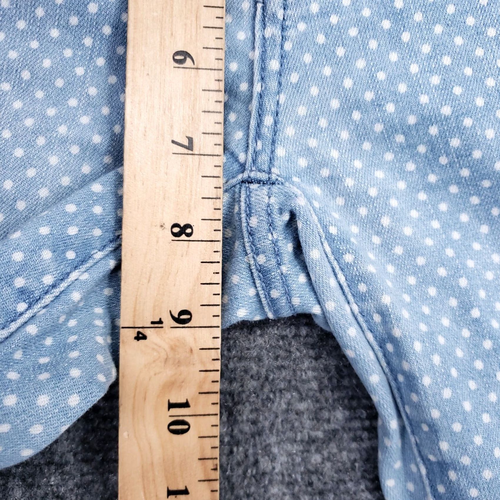 Vintage The Limited Jeans Womens 2 Blue Skinny Low Rise Light Wash Polka Dots Zip Fly Size 26" / US 2 / IT 38 - 6 Thumbnail
