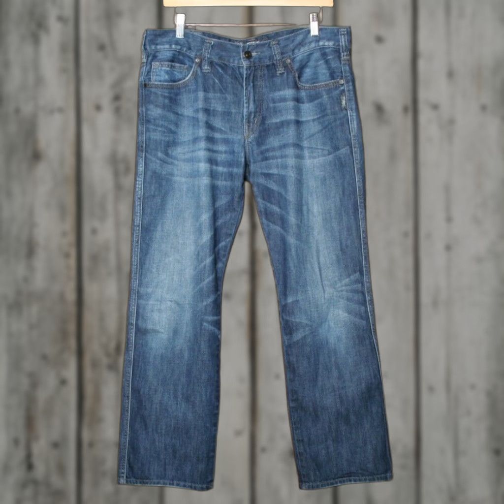 Silver Jeans Co. SILVER Jeans Nash Jeans Straight Blue Denim SZ 33 Regular Men Slim Fit 29 Inseam 34x30 Shrunk to 33x29 Size US 33 - 1 Thumbnail
