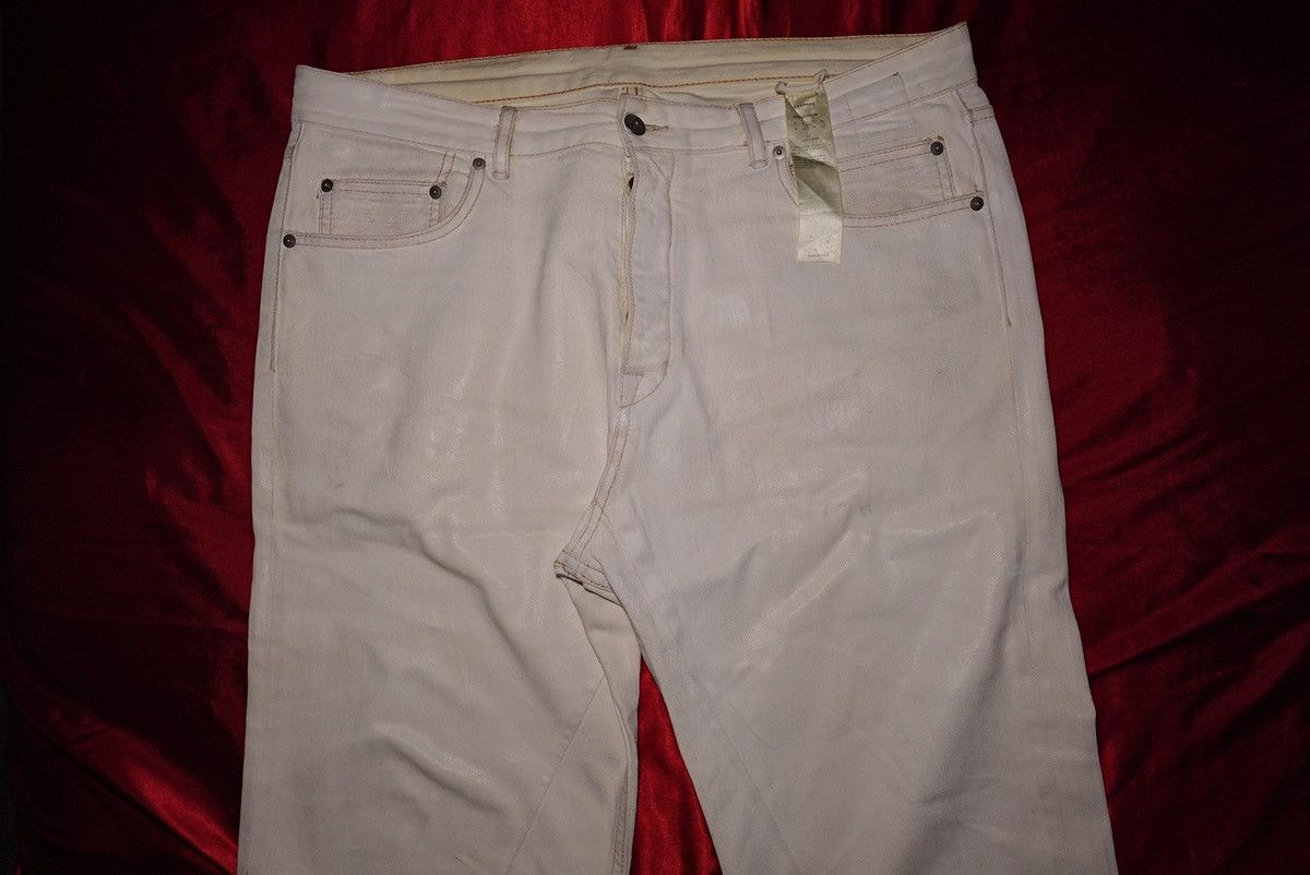 Rick Owens Rick Owens drkshdw white waxed denim jeans Size US 36 / EU 52 - 1 Thumbnail