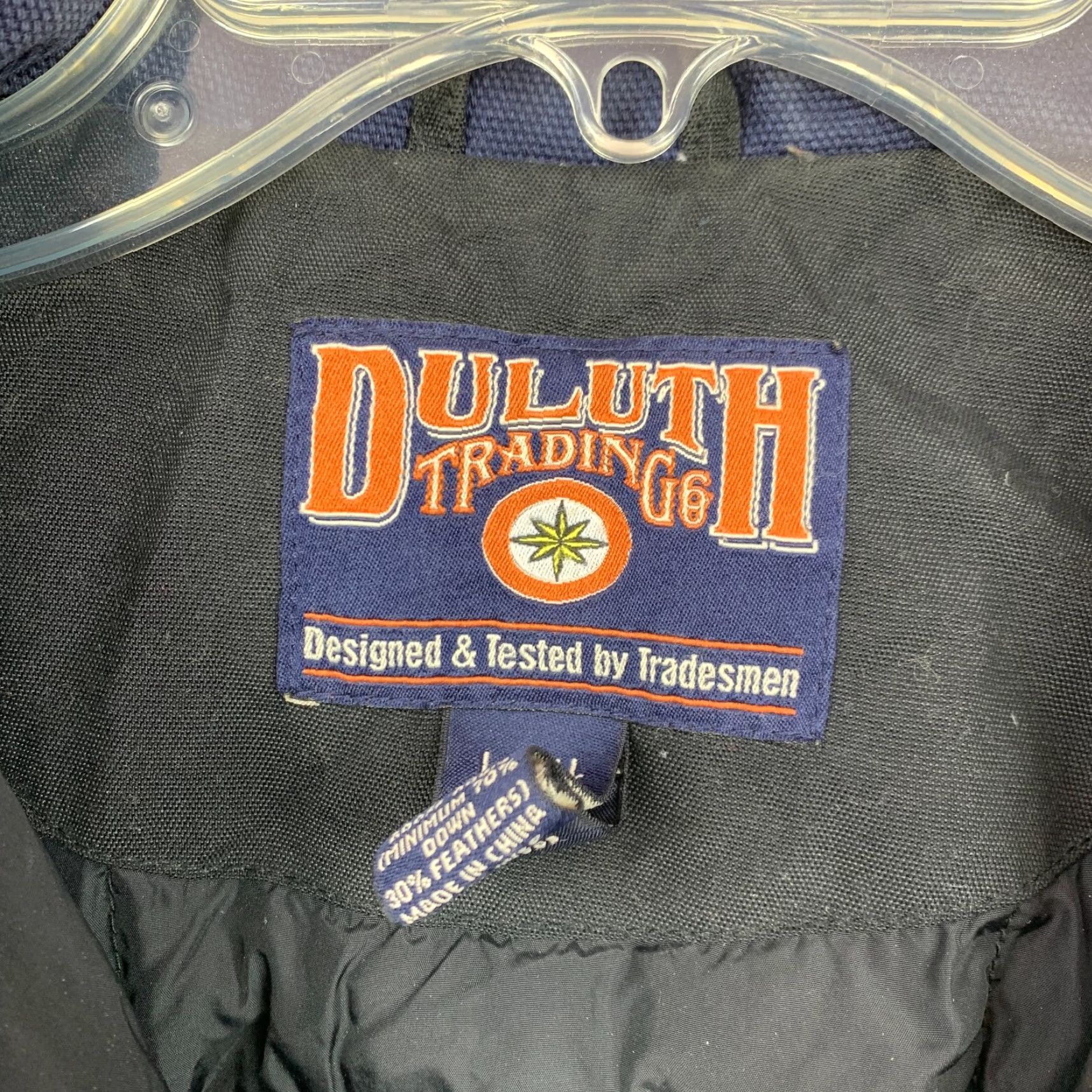 Vintage VINTAGE Duluth Trading Black Blue Canvas Full Zip Work Jacket LT Tall Large Men Jacket Size US L / EU 52-54 / 3 - 3 Thumbnail