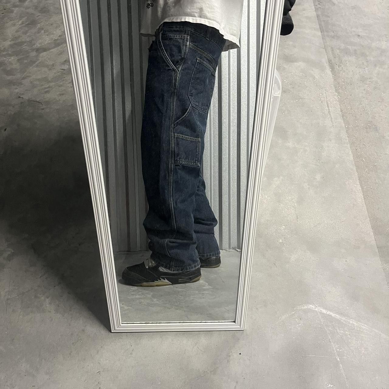 Carhartt Vintage Y2K/2000s Grunge Carpenter Dark Wash Denim Jeans! Size US 33 - 2 Thumbnail