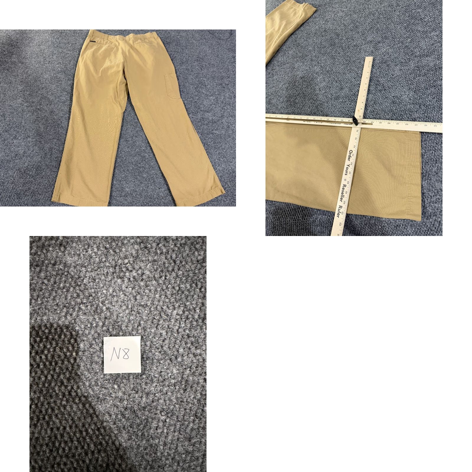 Vintage Columbia Pants Mens 38x30 Khaki Tan Canvas Straight Leg Chino Pocket Cargo Regular Size US 38 / EU 54 - 8 Thumbnail