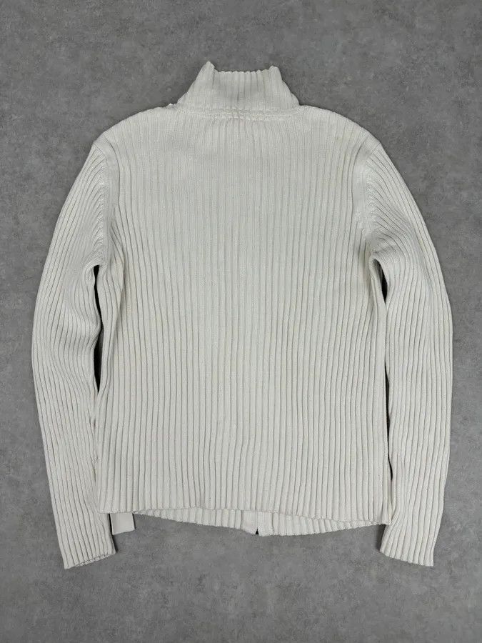 Jean Paul Gaultier 2000s Jean Paul Gaultier Cream Cotton Ribbed Zip-up Sweater Size US M / EU 48-50 / 2 - 4 Thumbnail