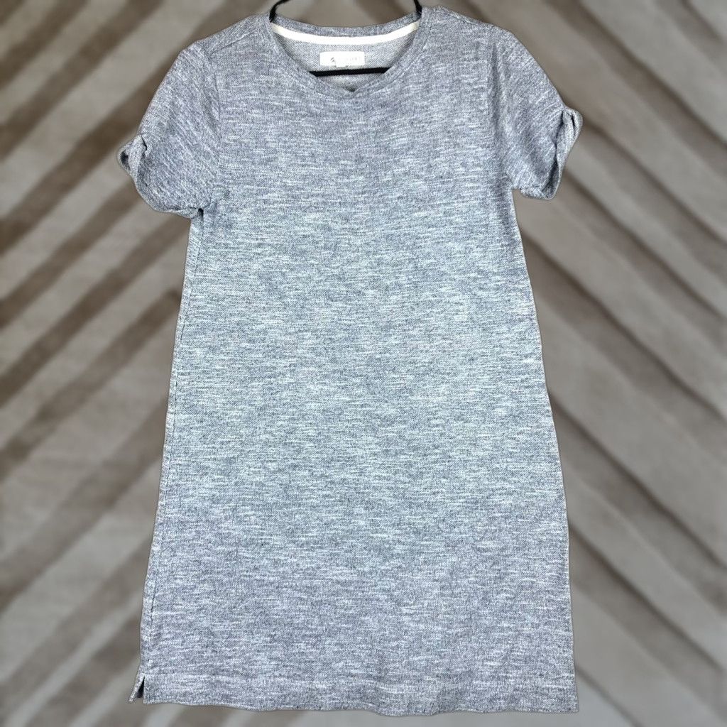 Loft LOFT Lou & Grey Womens Sweater Dress Gray Knit Short Sleeve Stretch XS Pullover Casual Workwear Momcore Normcore Minimalist Dress + Knit Size XS / US 0-2 / IT 36-38 - 1 Thumbnail