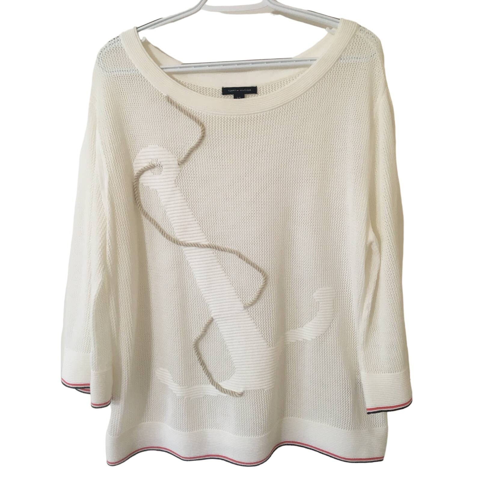 Tommy Hilfiger Tommy Hilfiger Large Nautical Mesh Top With Rope and Anchor Size L / US 10 / IT 46 - 1 Thumbnail