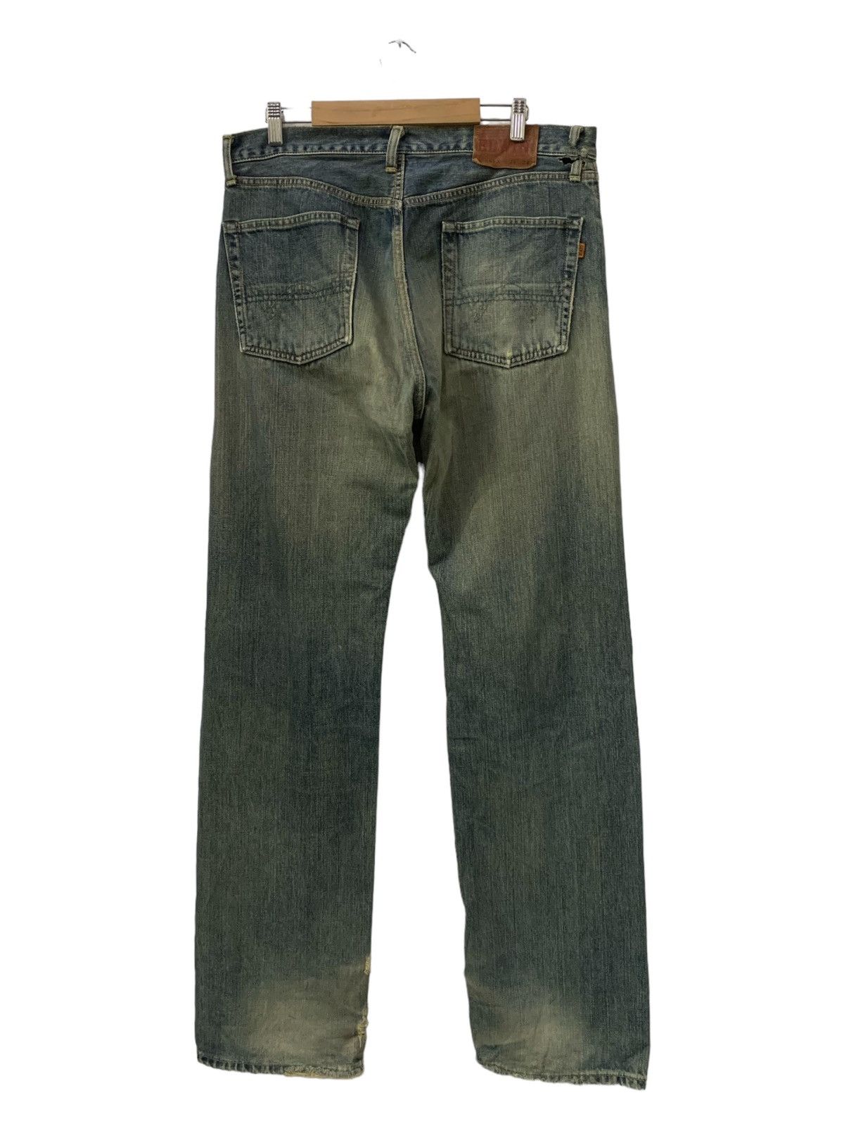 Vintage Edwin 505X Mud Wash Baggy Distressed Selvedge Jeans
