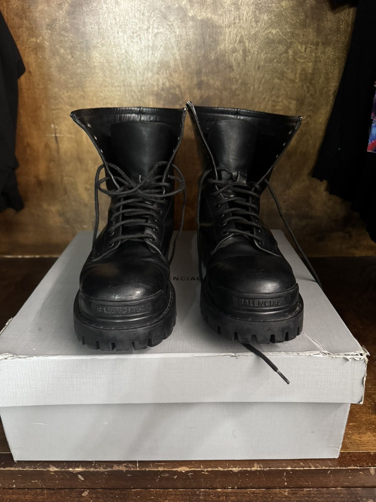Balenciaga Leather Strike Boots