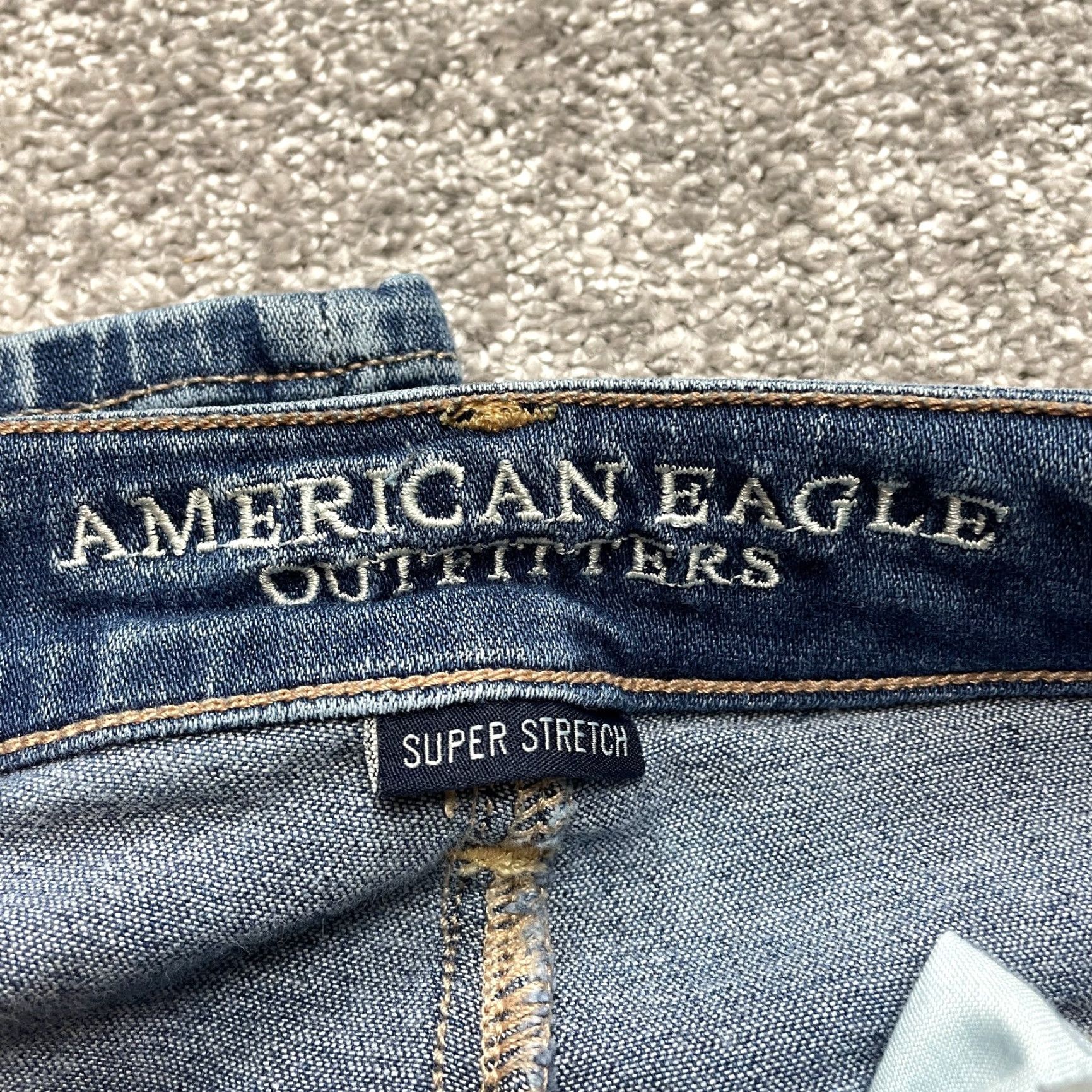 American Eagle Outfitters American Eagle Super Stretch Jeans Womens 6 Hi Rise Jegging Blue Denim 28x28.5 Size 28" / US 6 / IT 42 - 2 Thumbnail