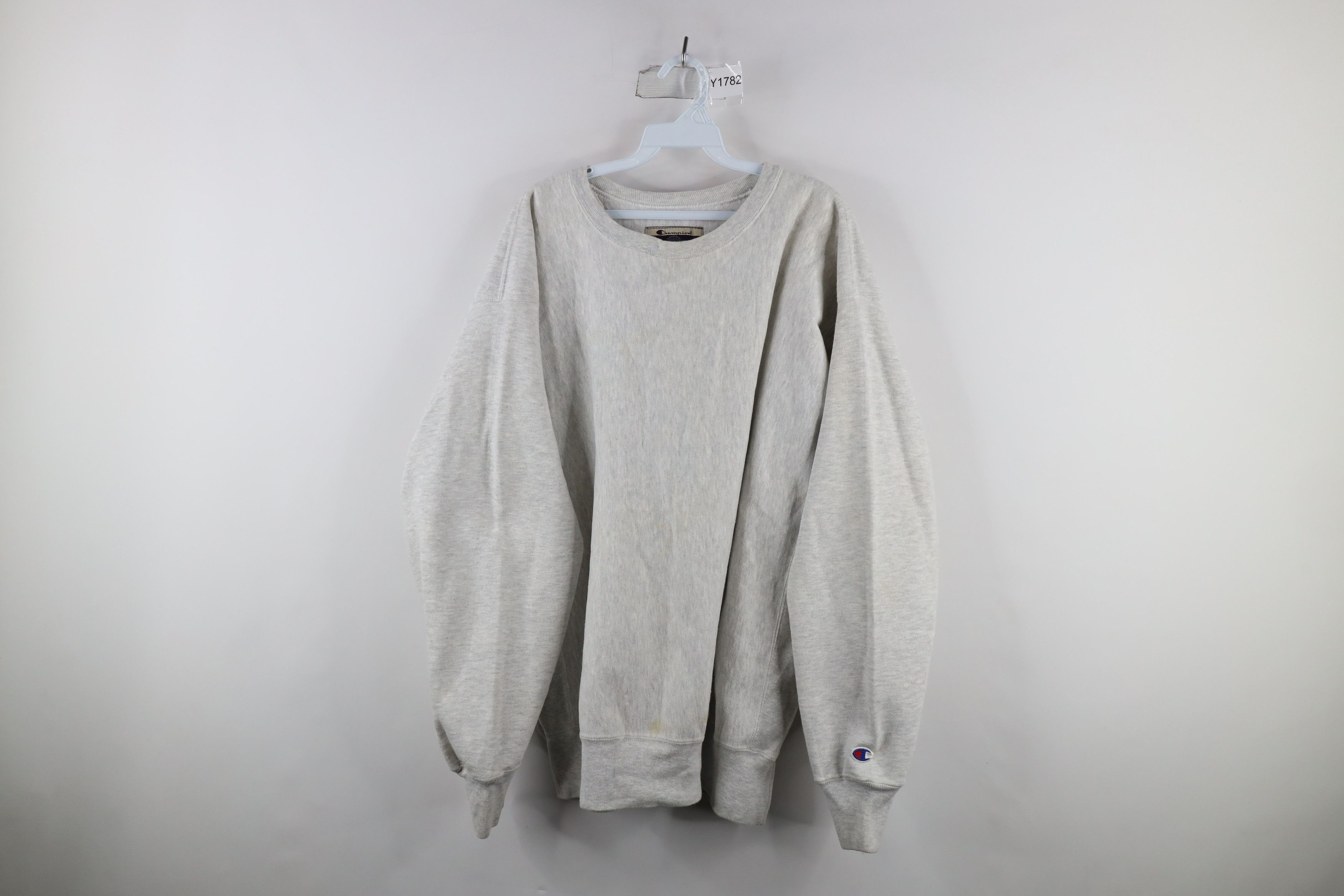 image of VTG 90's Champion Reverse Weave Sweatshirt Heather Gray in Grey, Men's (Size Large)