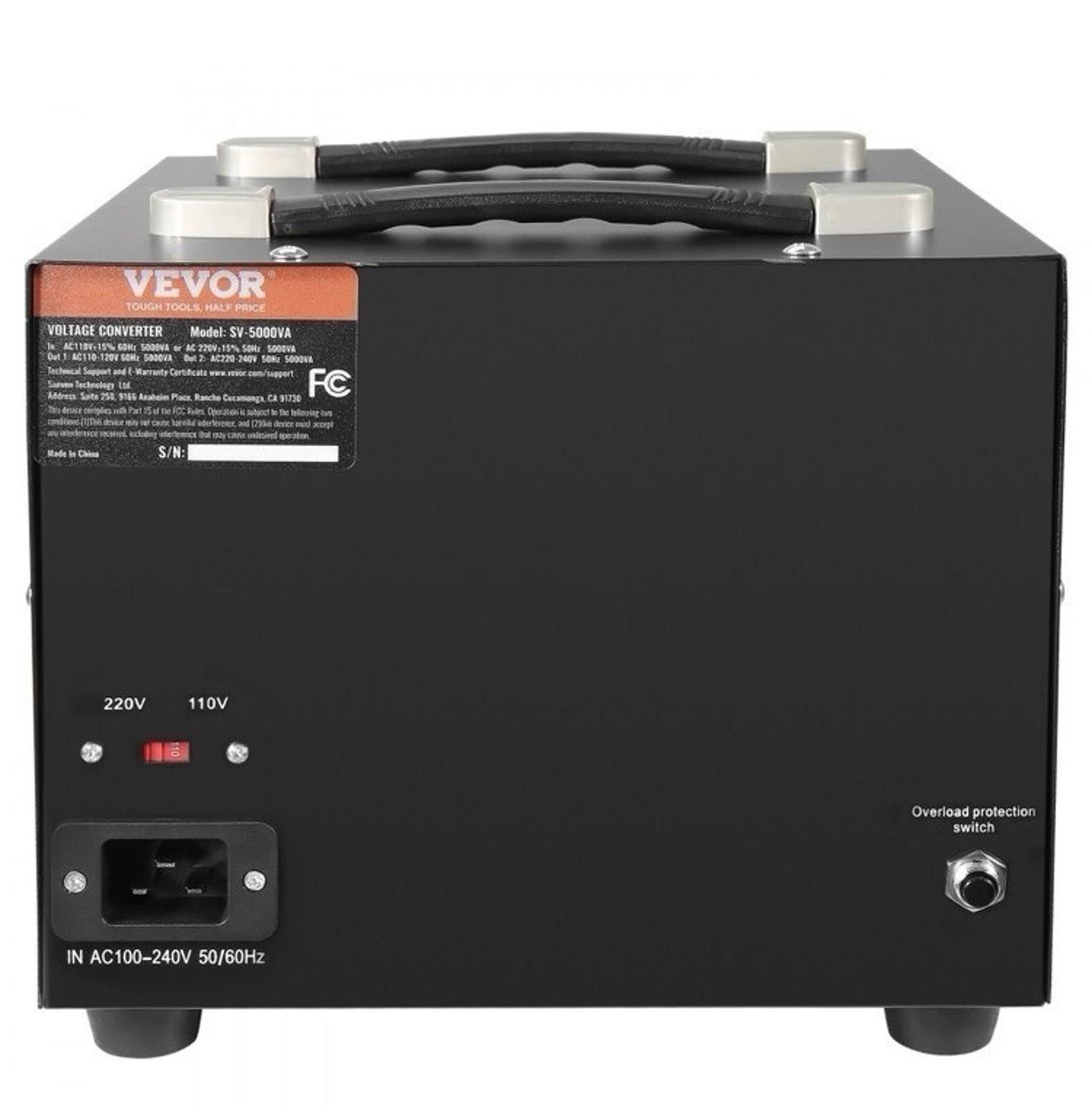 Other 5000W Voltage Converter Up/Down 220V 110V 110V 220V VEVOR Size ONE SIZE - 11 Thumbnail