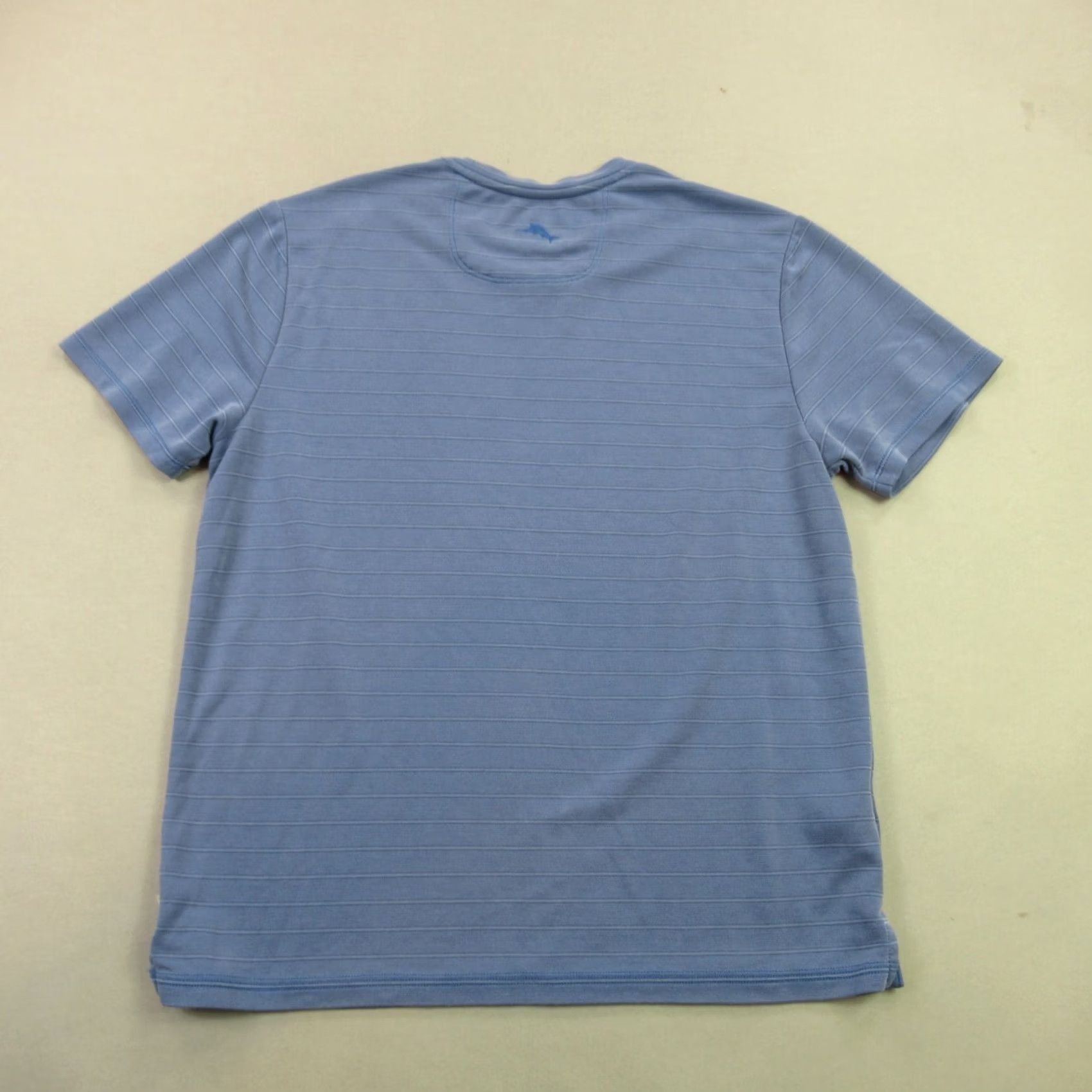 Tommy Bahama Tommy Bahama Mens Short Sleeve Crew Neck Shirt Blue Striped - Cotton - Lightweight Casual Size US S / EU 44-46 / 1 - 4 Thumbnail