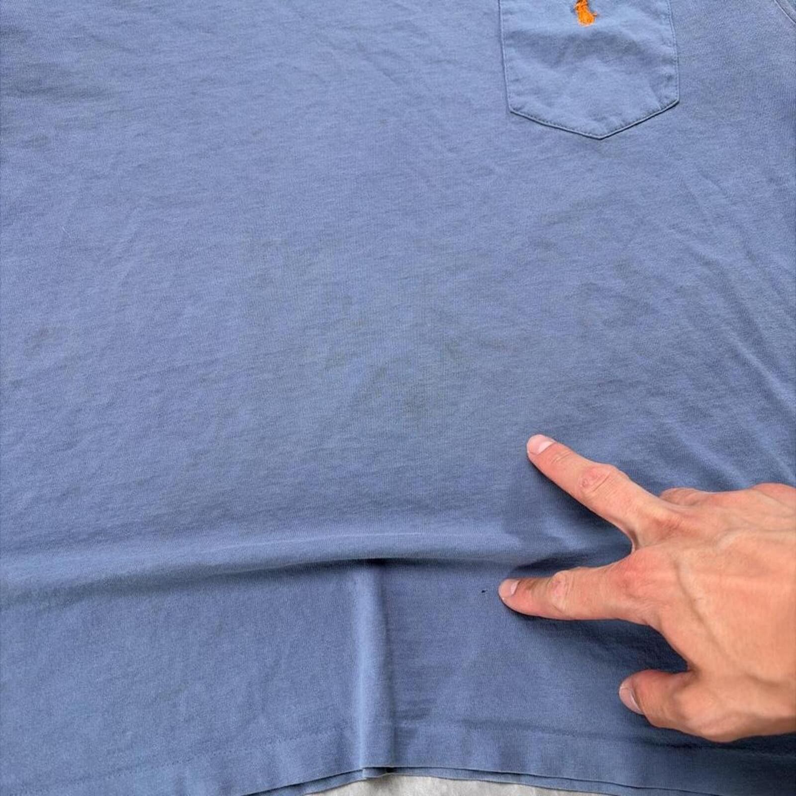 Polo Ralph Lauren Y2K Blue Polo Ralph Lauren Distressed Skater Pocket T-Shirt Size US M / EU 48-50 / 2 - 7 Thumbnail