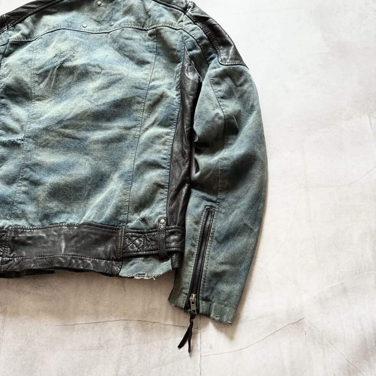Hysteric Glamour × Undercover Gothic Leather Biker Distressed Jacket LGB Rick Owens Vibe Size US S / EU 44-46 / 1 - 12 Thumbnail