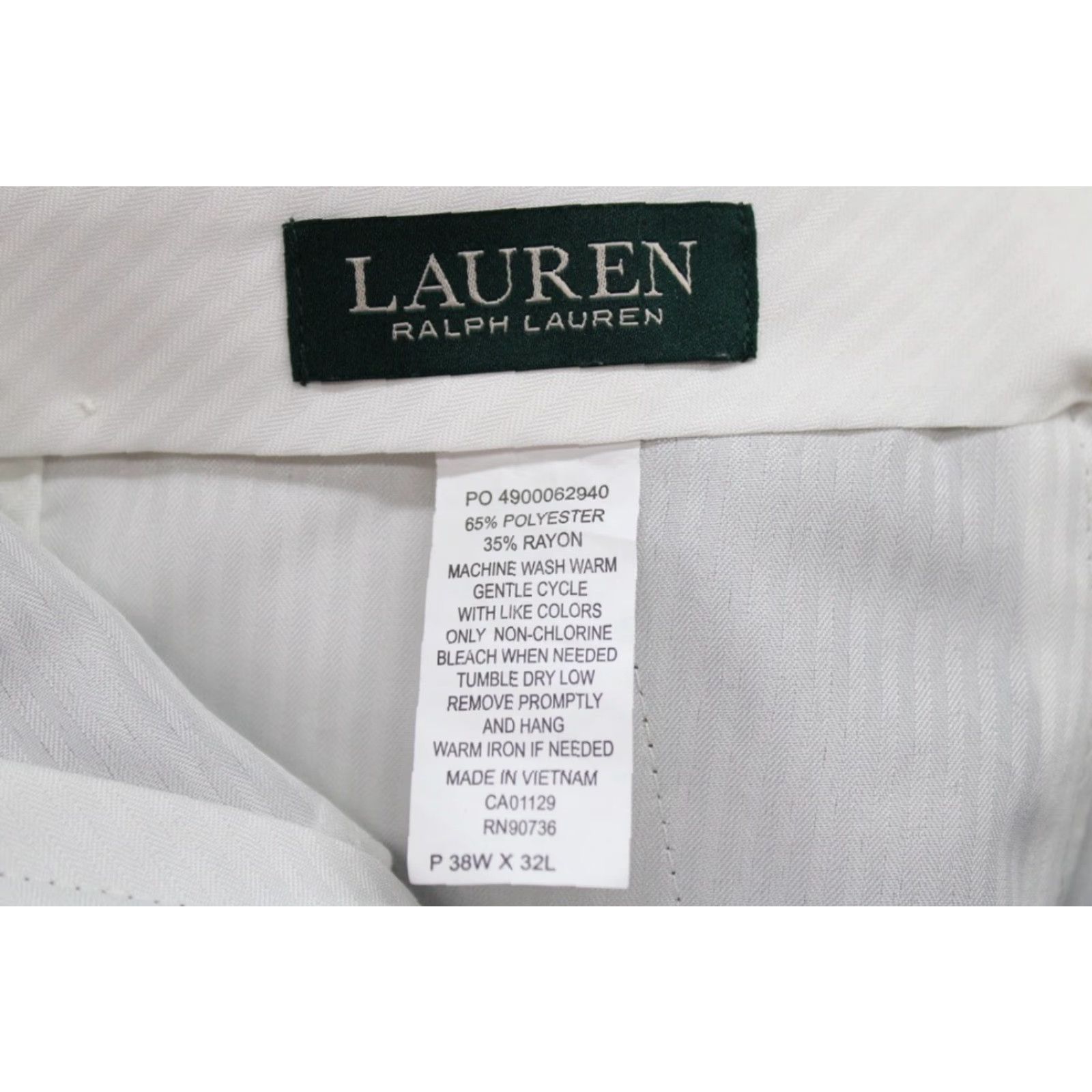 Ralph Lauren Lauren Ralph Lauren Dress Pants Men's 38x32 Brown Flat Front Business Preppy Size US 38 / EU 54 - 5 Thumbnail