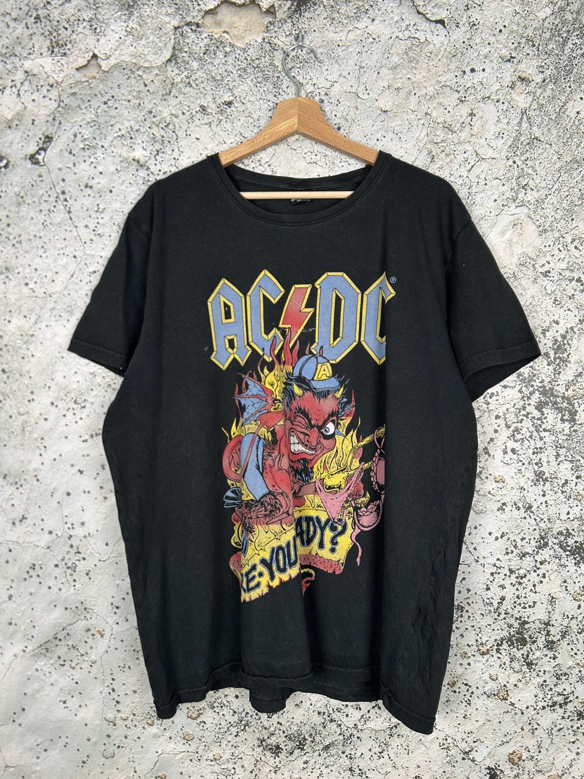 Band Tees × Vintage AC DC Devil Rock Band Tee Metal Graphic Vintage Rare Size US XXL / EU 58 / 5 - 1 Thumbnail