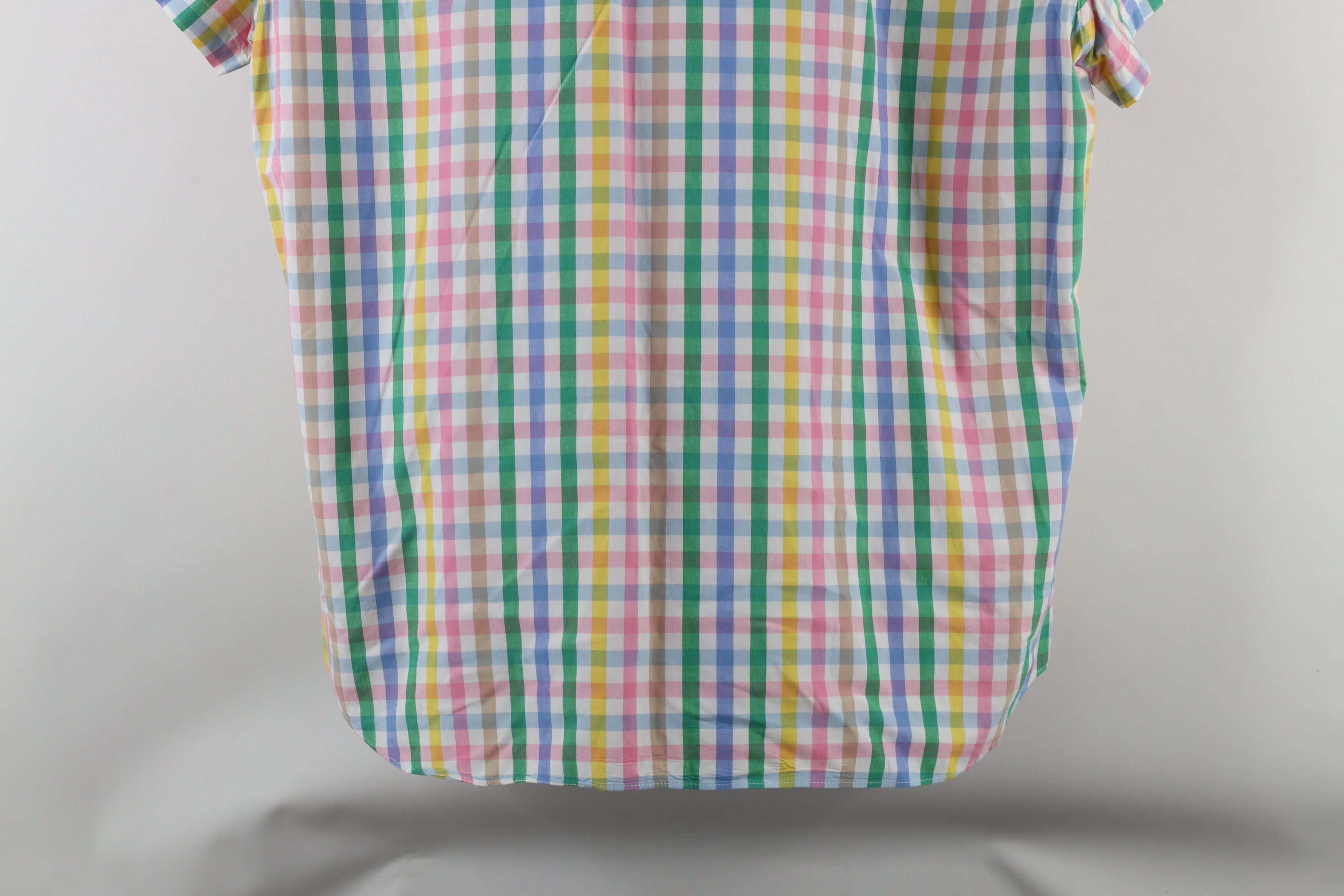 J.Crew × Vintage J Crew Wash Rainbow Plaid Short Sleeve Button Down Shirt Size US L / EU 52-54 / 3 - 11 Thumbnail