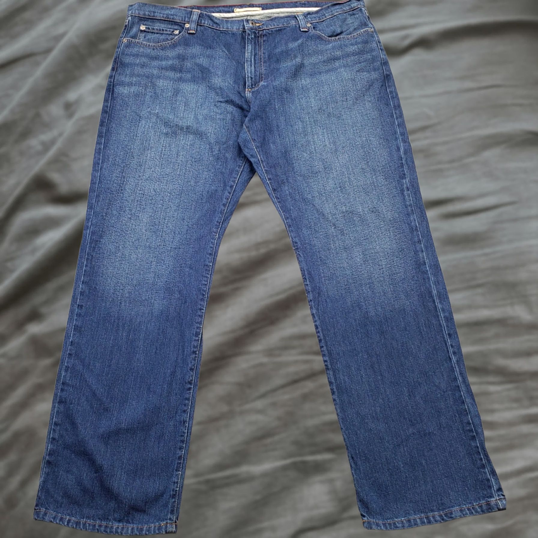 Vintage L.L. Bean Jeans: Mens 42/32 Blue Denim Straight Leg 5-Pocket Design Regular Fit Size 42 Size US 42 / EU 58 - 1 Thumbnail