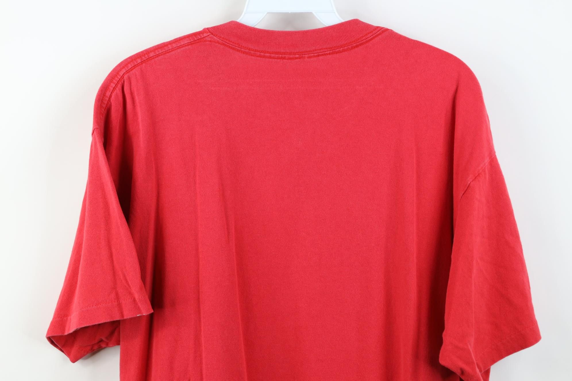 Vintage Vintage 90s Spell The Ohio State University T-Shirt Red USA Size US XL / EU 56 / 4 - 14 Thumbnail