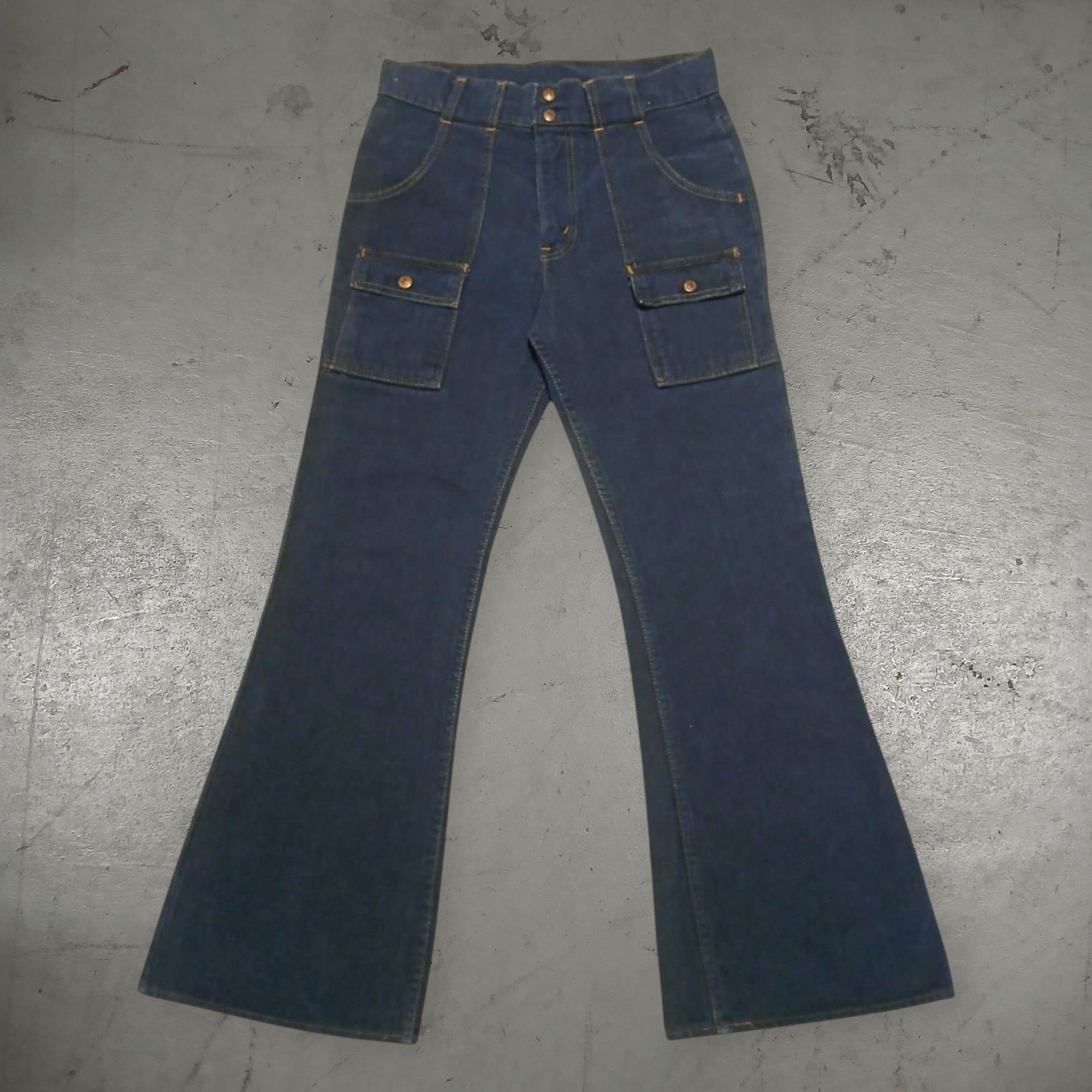 Levi's × Vintage 1975 Levi's Orange Tab Bell Bottom Bush Pants Jeans 30x29 Size 30" / US 8 / IT 44 - 1 Thumbnail