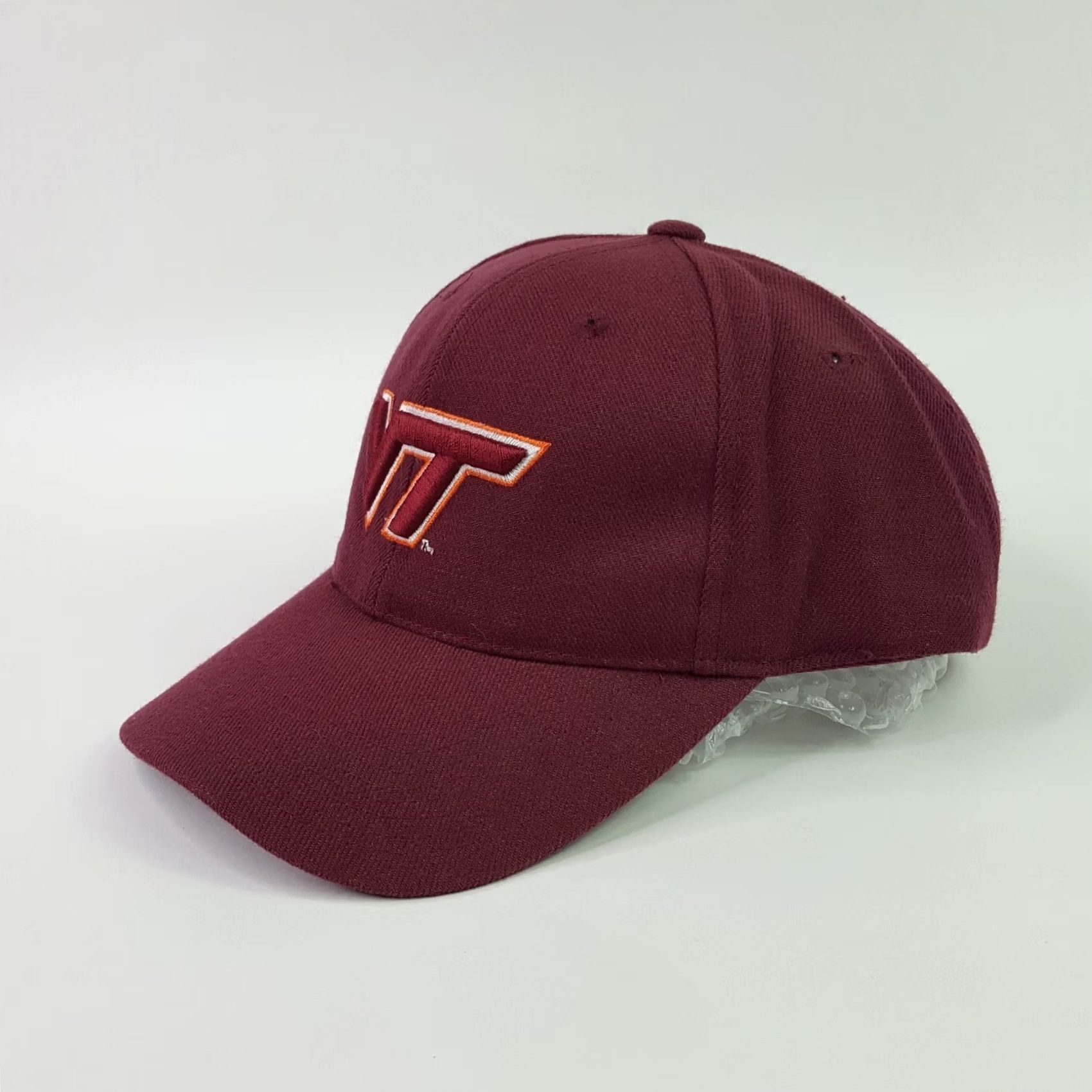 Vintage VINTAGE Virginia Tech VT Wool Blend NCAA Snapback Hat Baseball Cap University Hat Mens Adjustable Red Embroidered 90s College University Size ONE SIZE - 3 Thumbnail