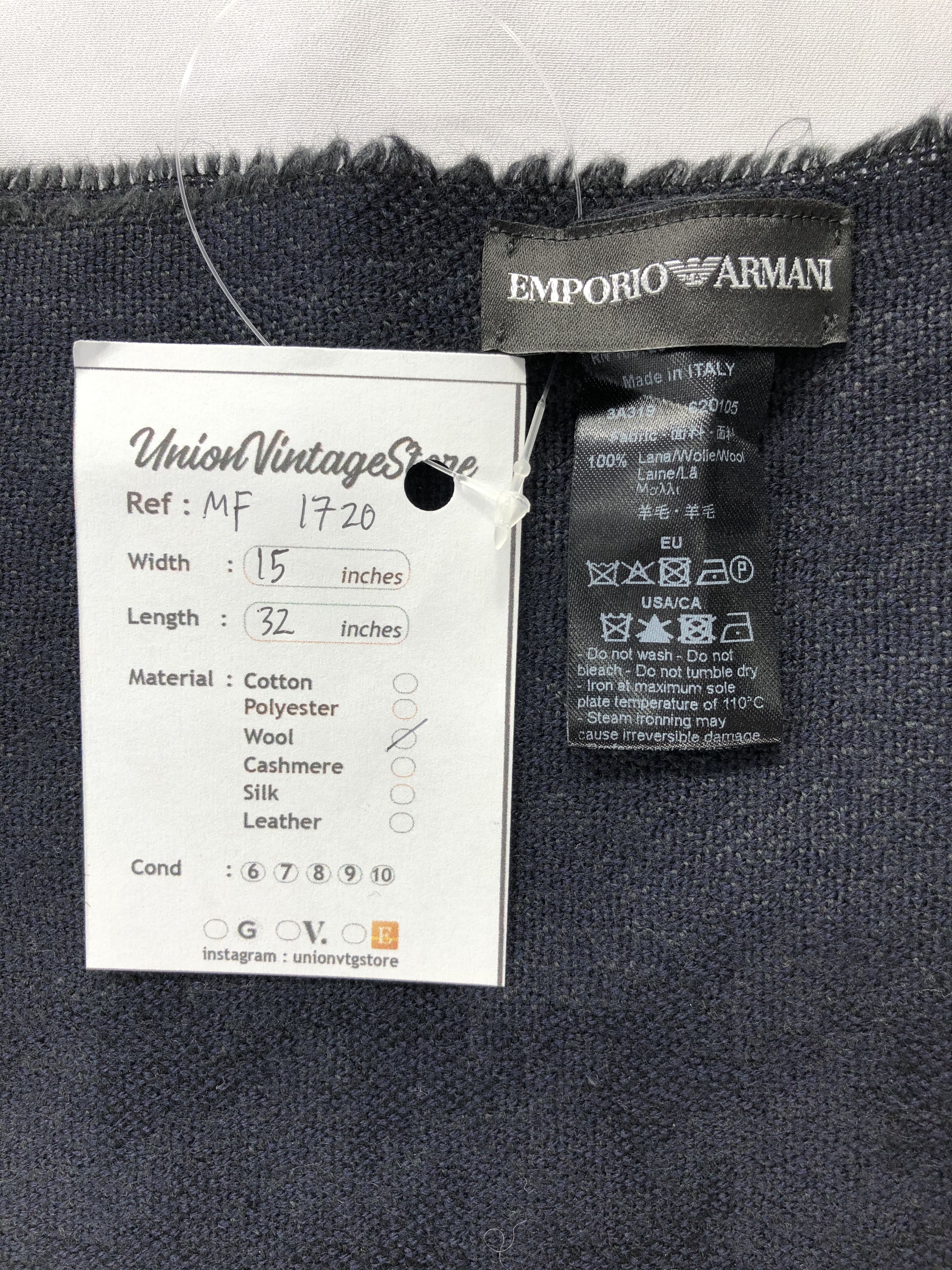 Emporio Armani Vintage Emporio Armani Scarf/Muffler/Neckwear MF1720 Size ONE SIZE - 5 Thumbnail