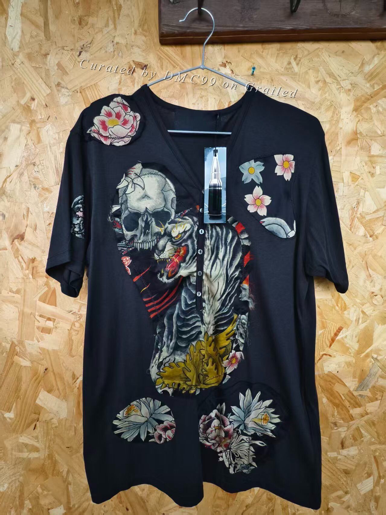 Japanese Brand × Roen Rat Roen Skull Swarovski Tie Dye T-Shirt