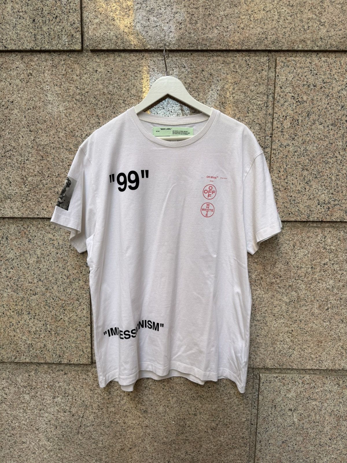 トップス OFF WHITE impressionism 99 LS T Shirts Off-White OFF White impressionism 99 Long Sleeve T Shirt