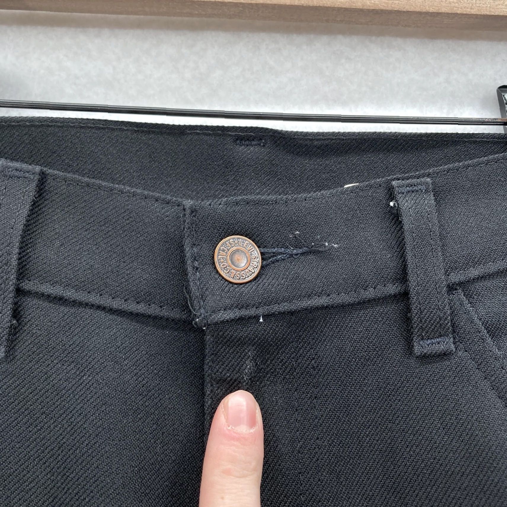Levi's VINTAGE Levi's Pants Mens 34x25 Black Twill Zip Fly Dacron Polyester Pants Size US 34 / EU 50 - 4 Thumbnail