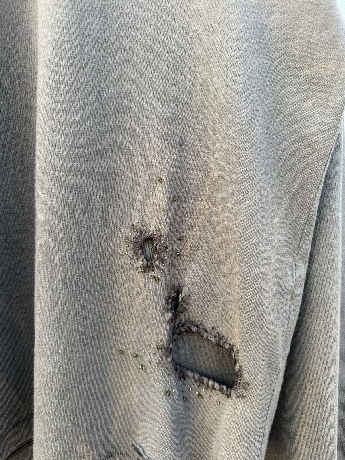 Acne Studios Acne Studios Sage Green Pearlized and Distressed Long Sleeve Size US M / EU 48-50 / 2 - 2 Thumbnail