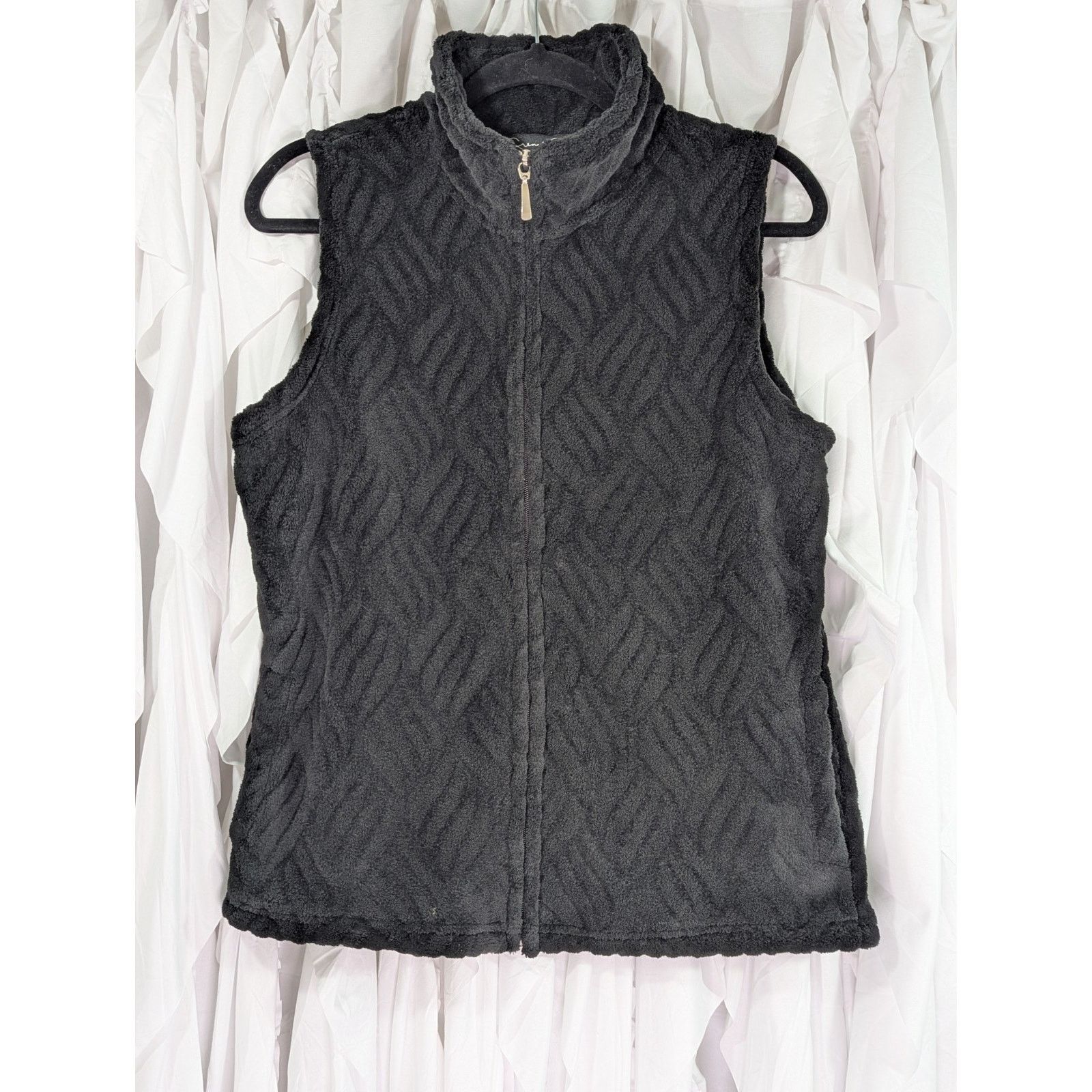 Other French Laundry Black Faux Fur Full Zip Vest Pockets Medium Size M / US 6-8 / IT 42-44 - 1 Thumbnail
