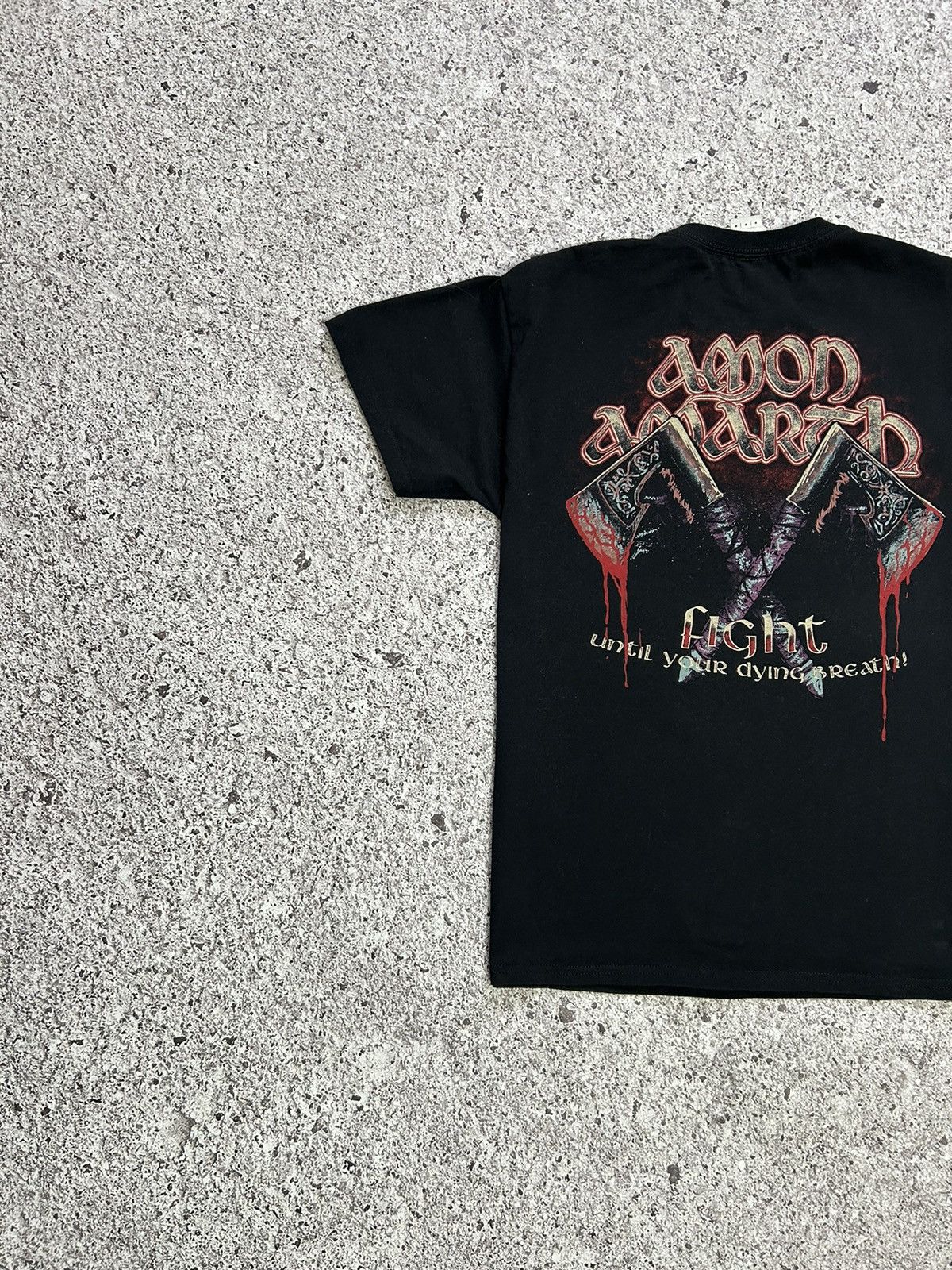 Band Tees × Vintage 2000’s Amon Amarth Fight Until Your Dying Breath T-Shirt Size US M / EU 48-50 / 2 - 5 Thumbnail