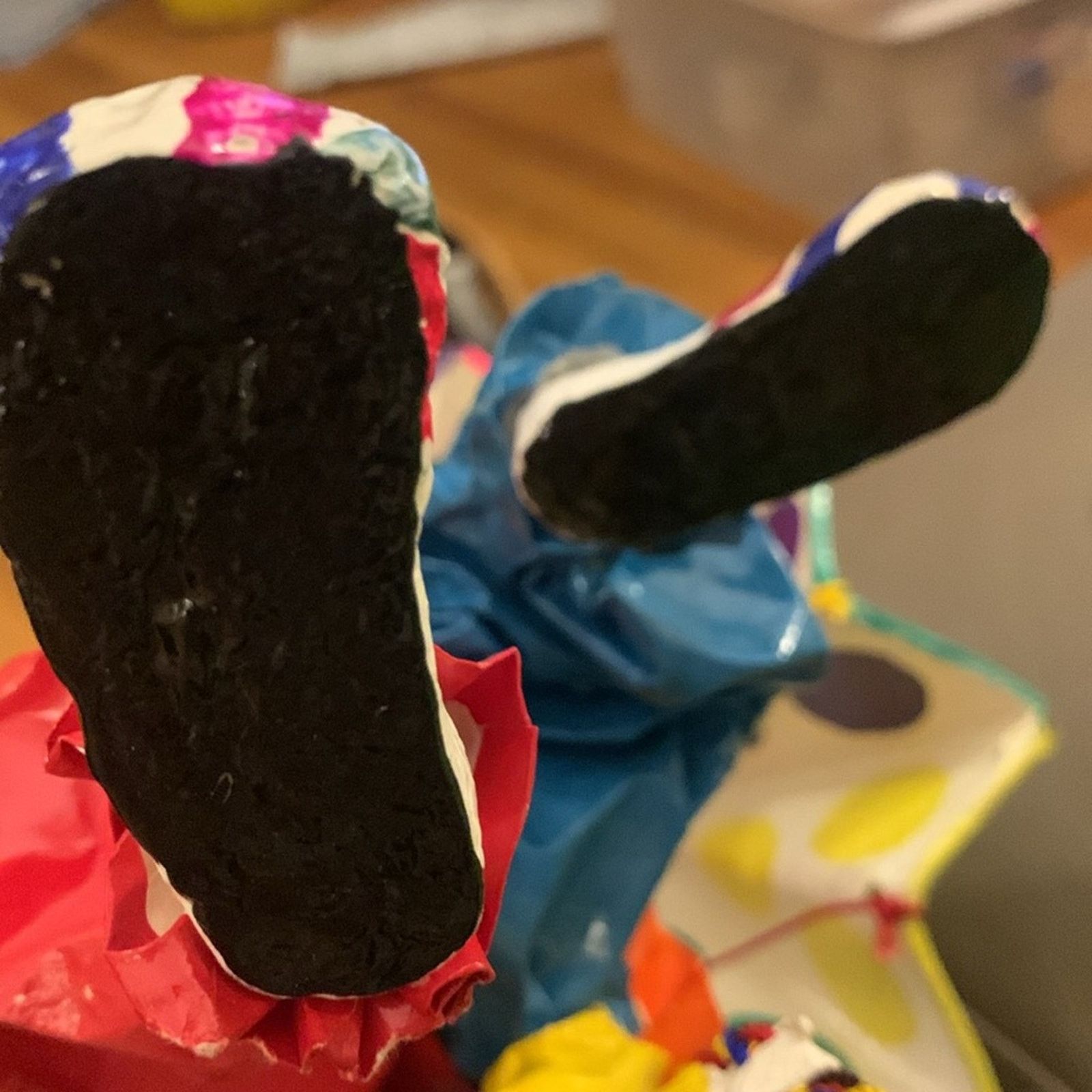 Vintage 70’s midcentury handmade papier maché clown and parachute Size ONE SIZE - 12 Thumbnail