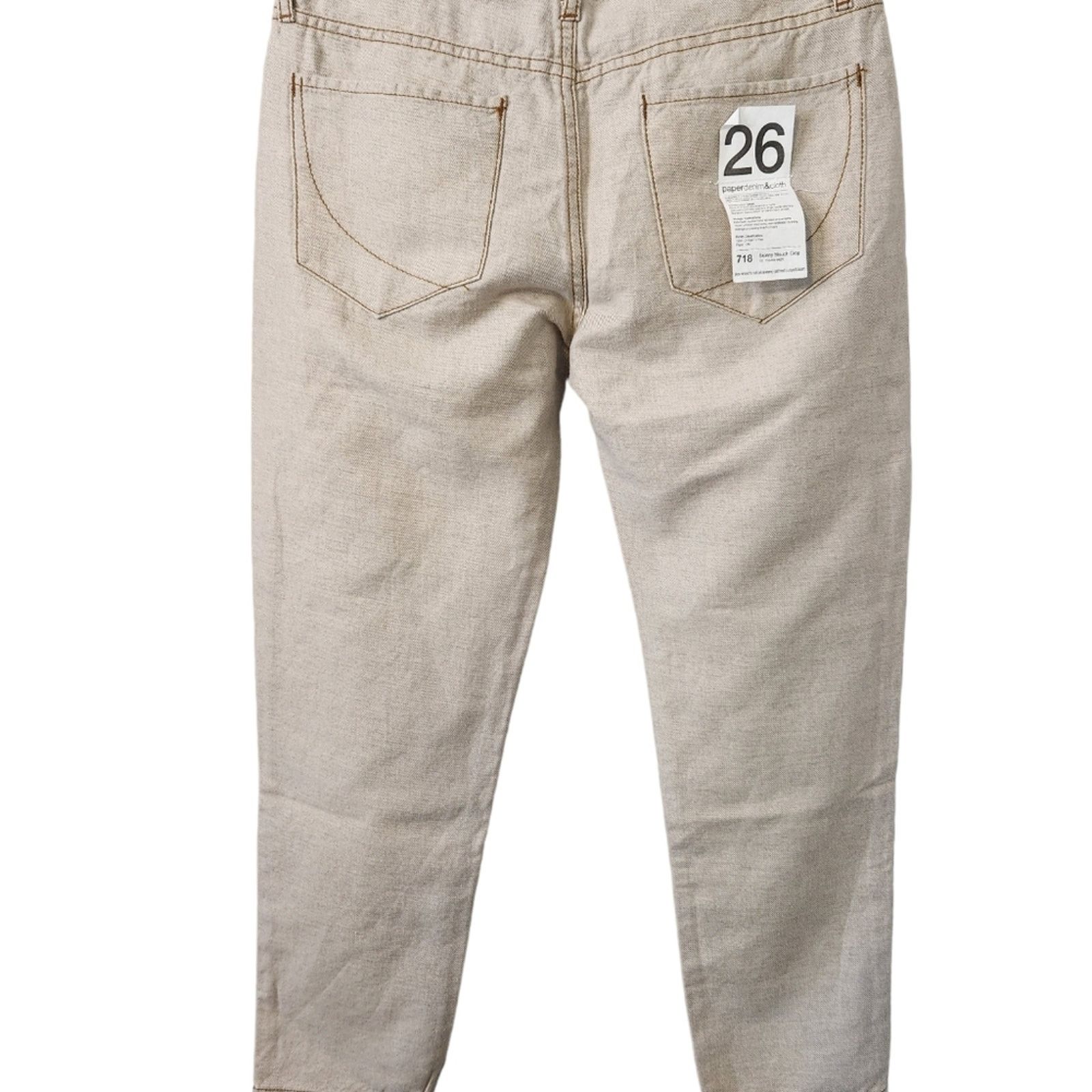 Paper Denim & Cloth Paper denim &Cloth slouch crop linen and cotton jean NWT 26 Size 26" / US 2 / IT 38 - 5 Thumbnail