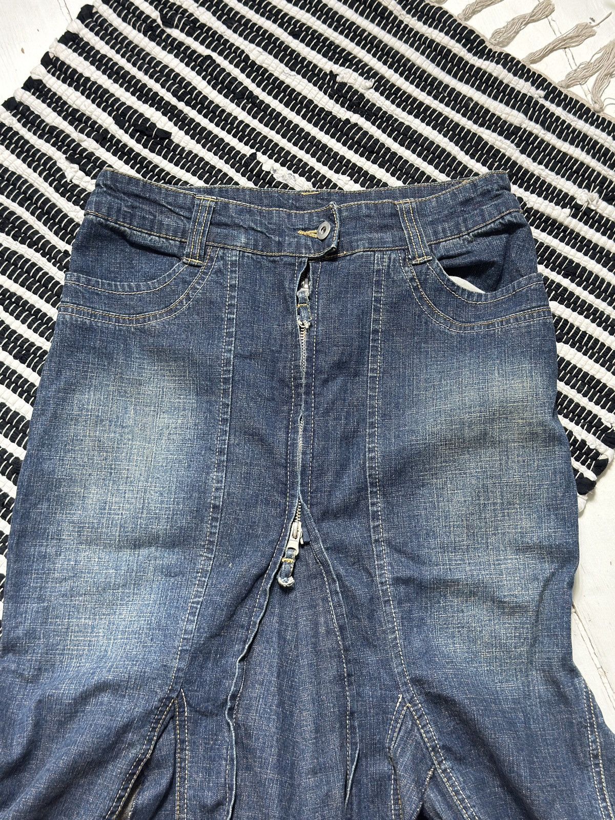 Other VINTAGE AVANT GARDE DISTRESSED STYLE MIDI SKIRT Size 26" / US 2 / IT 38 - 3 Thumbnail