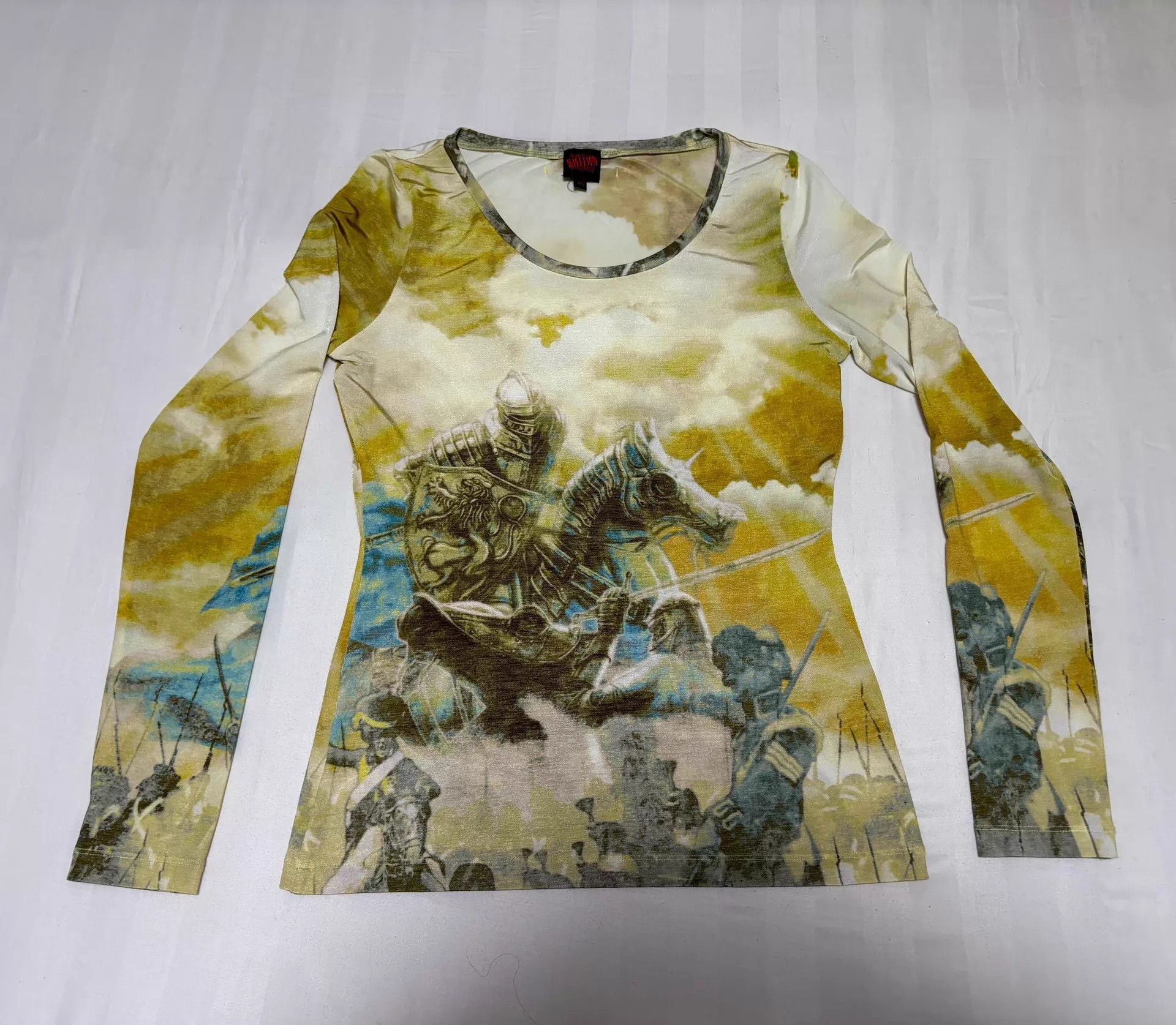 Jean Paul Gaultier Jean Paul Gaultier vintage knight tattoo print top 40 Size S / US 4 / IT 40 - 4 Thumbnail