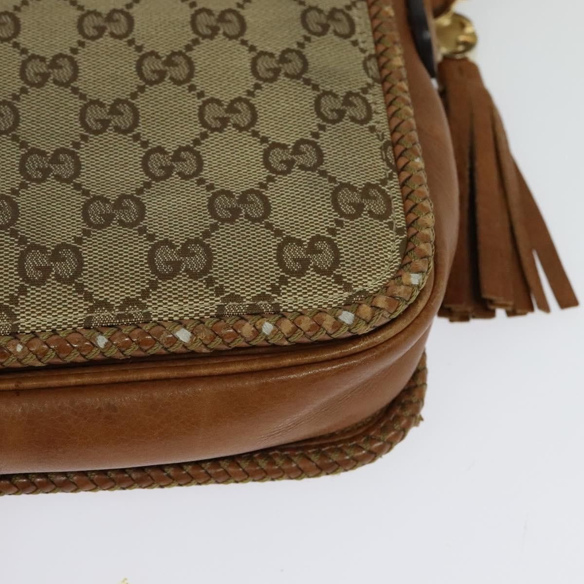 Gucci GUCCI GG Canvas Shoulder Bag Beige Gold Size ONE SIZE - 16 Thumbnail